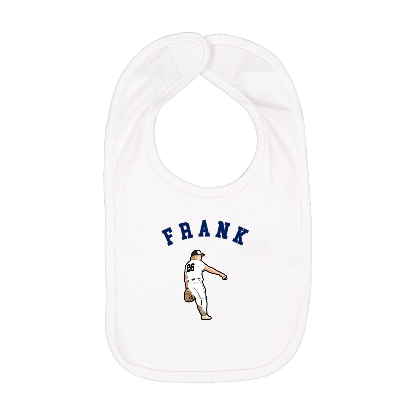 Infant Bib — Shirsey Arch in White