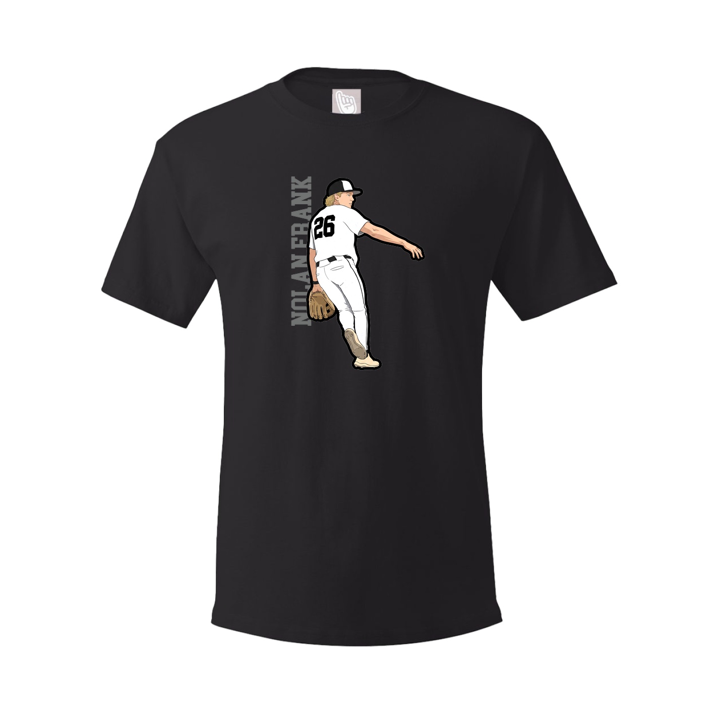 Youth Tee — Name Vertical in Black