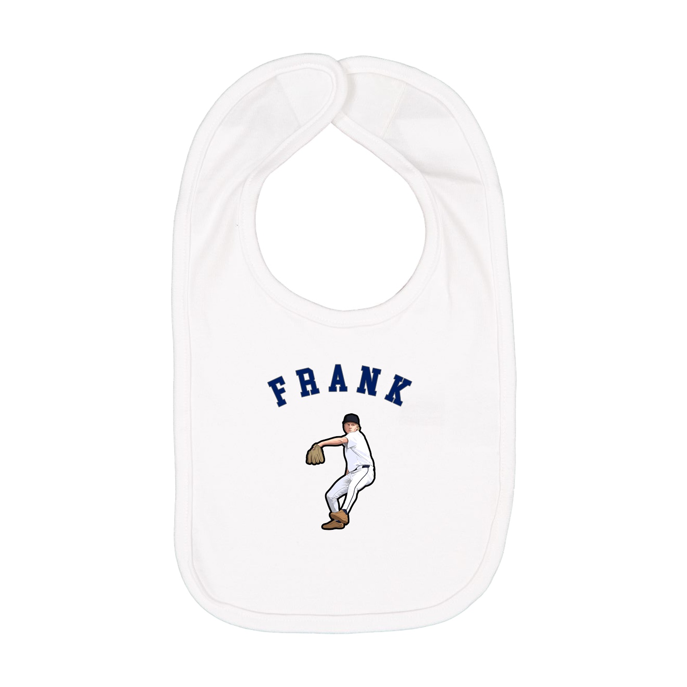 Infant Bib — Shirsey Arch in White