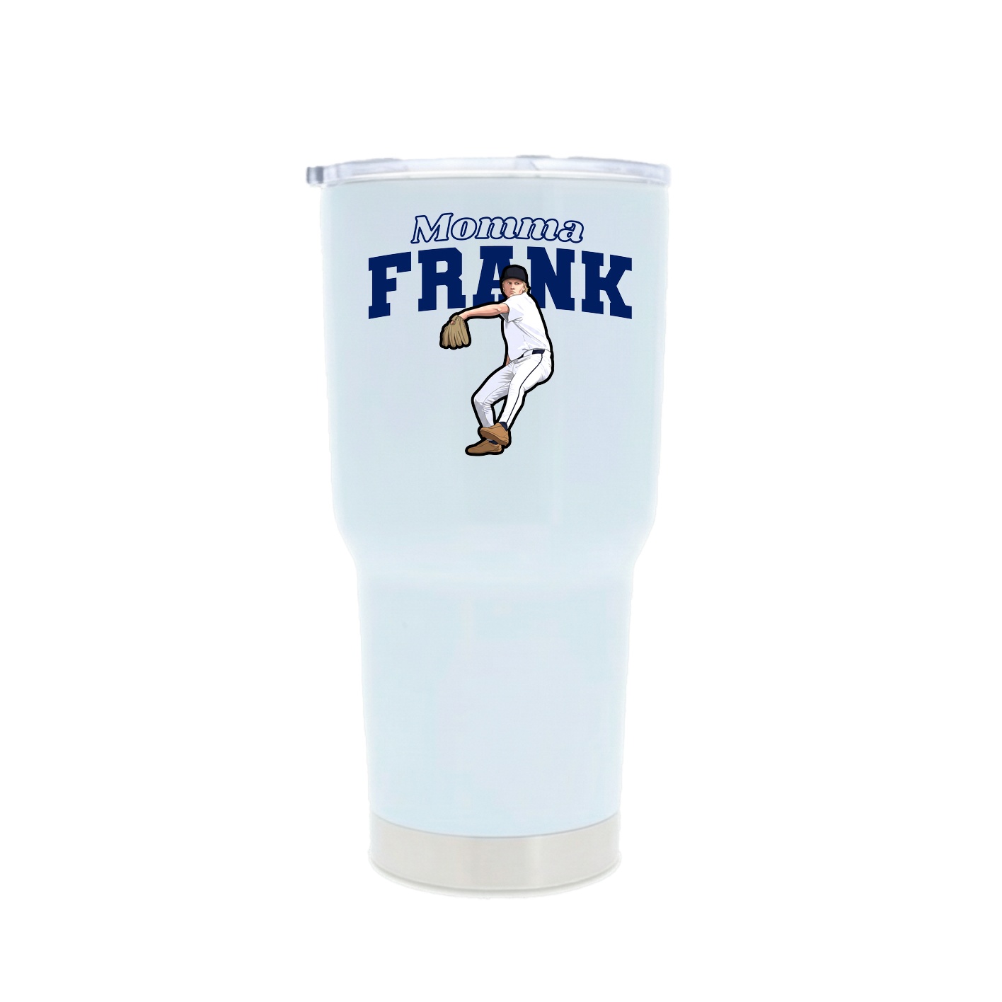 30oz Stainless Steel Tumbler — Mothers Day Block in White
