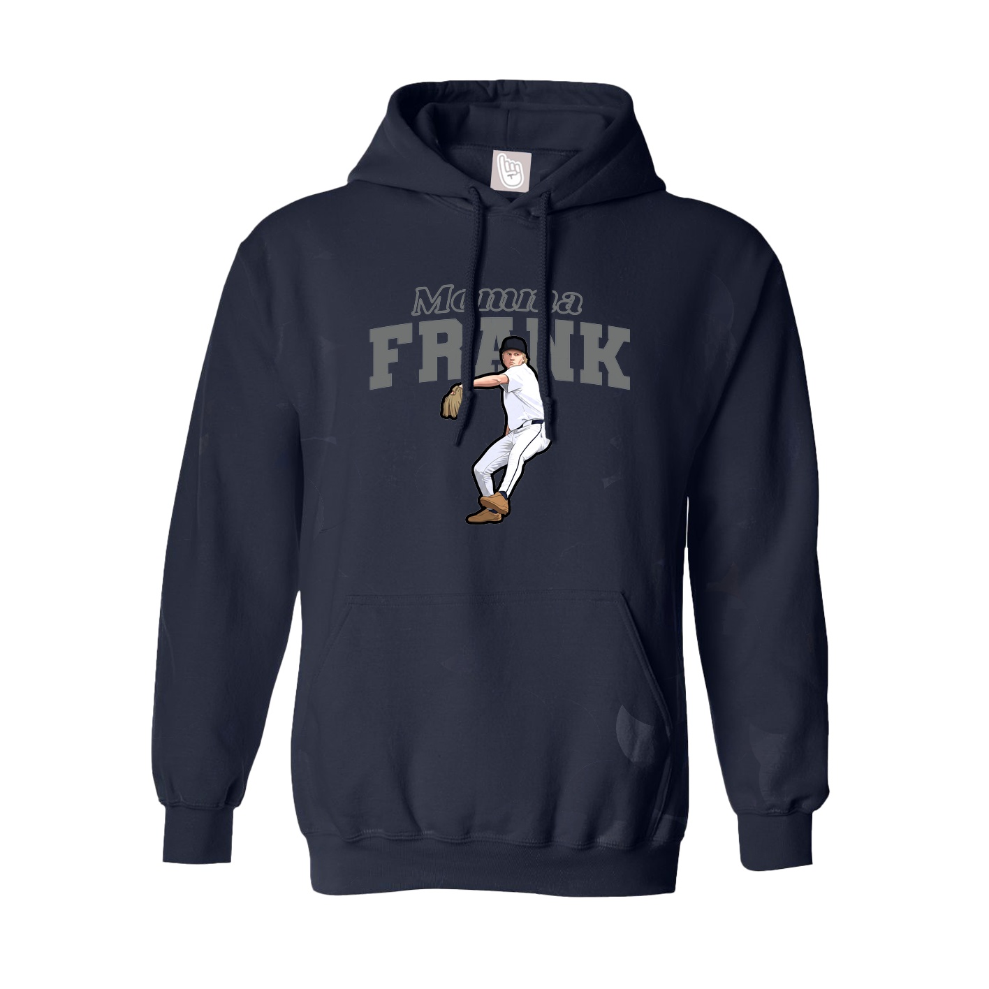 Youth Hoodie — Mothers Day Block in Navy