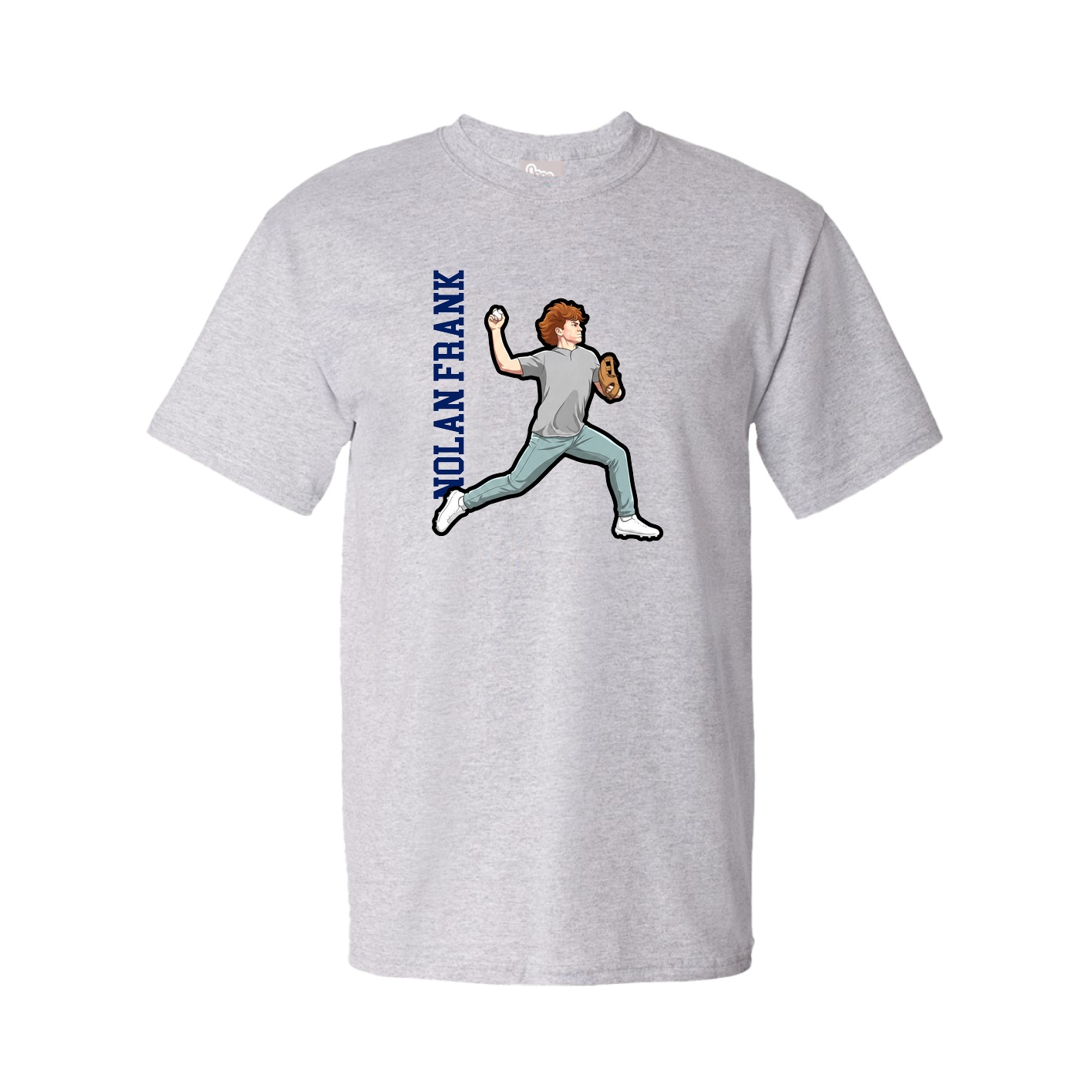 Tee — Name Vertical in Grey
