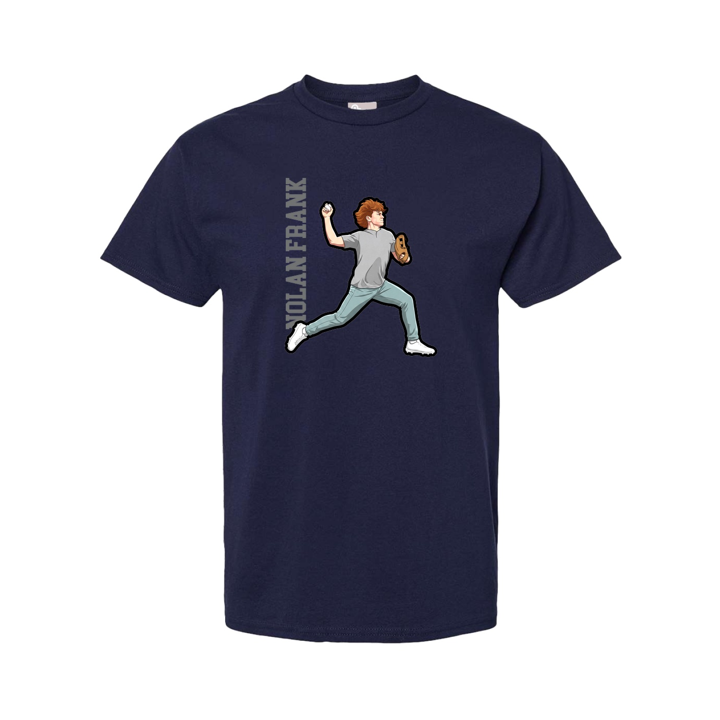 Youth Tee — Name Vertical in Navy