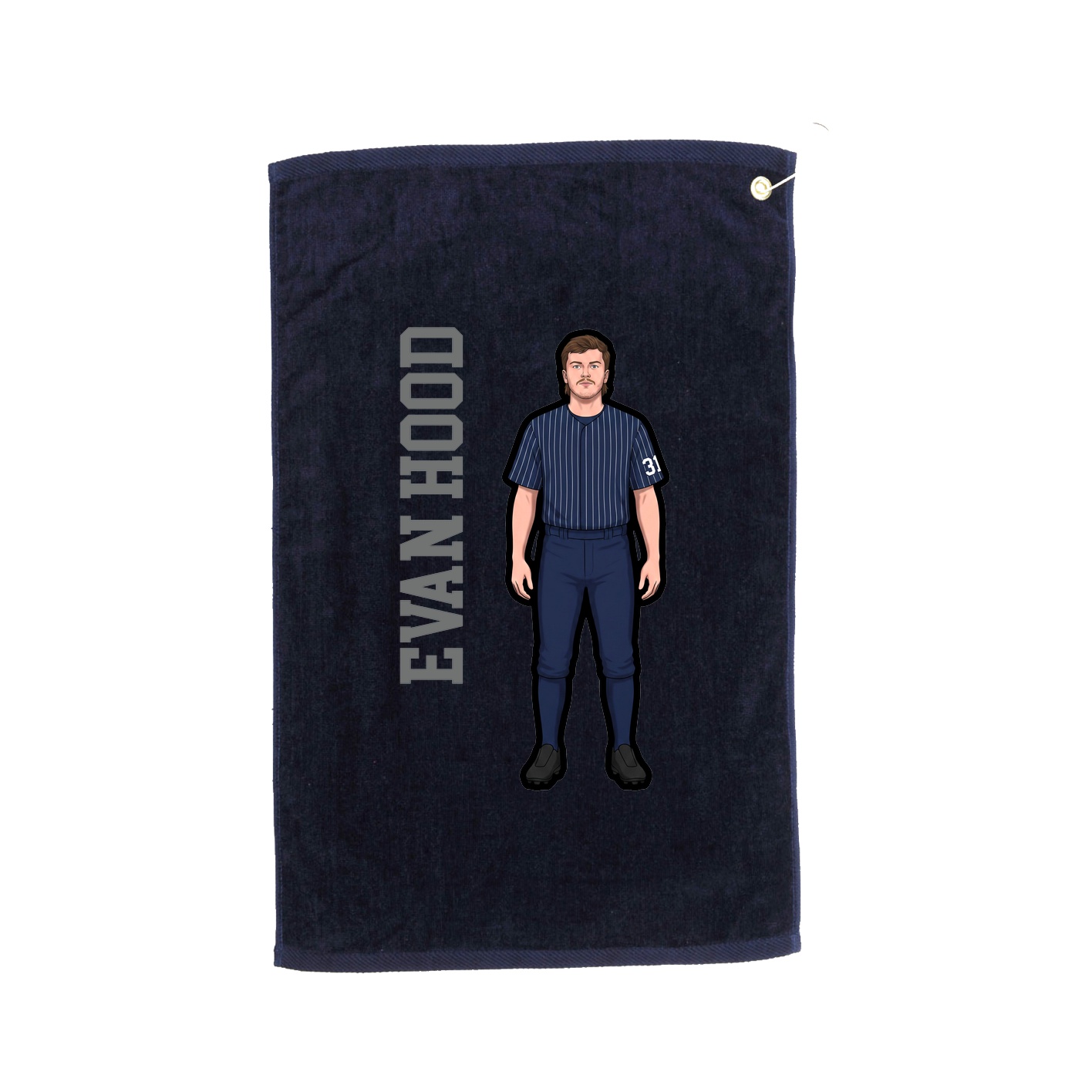 Golf Towel — Name Vertical in Navy