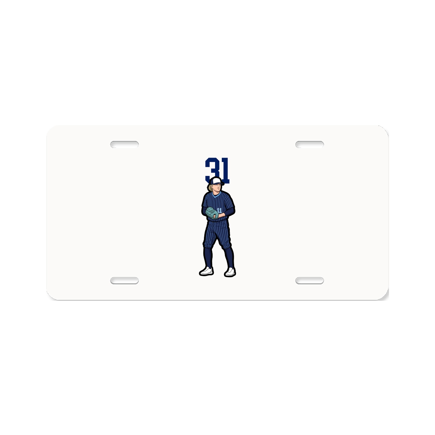 License Plate — Number Top in Classic