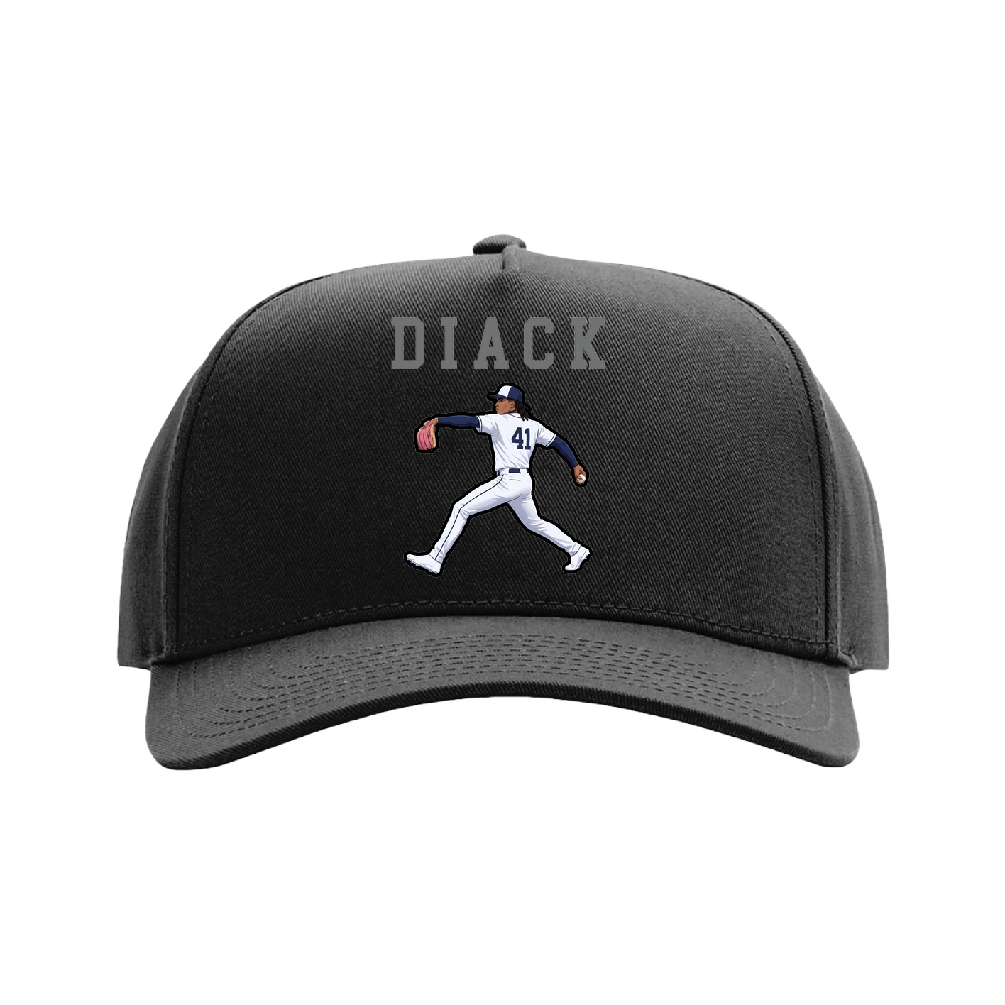 Full Fabric Five-Panel Champ Cap — Shirsey in Black