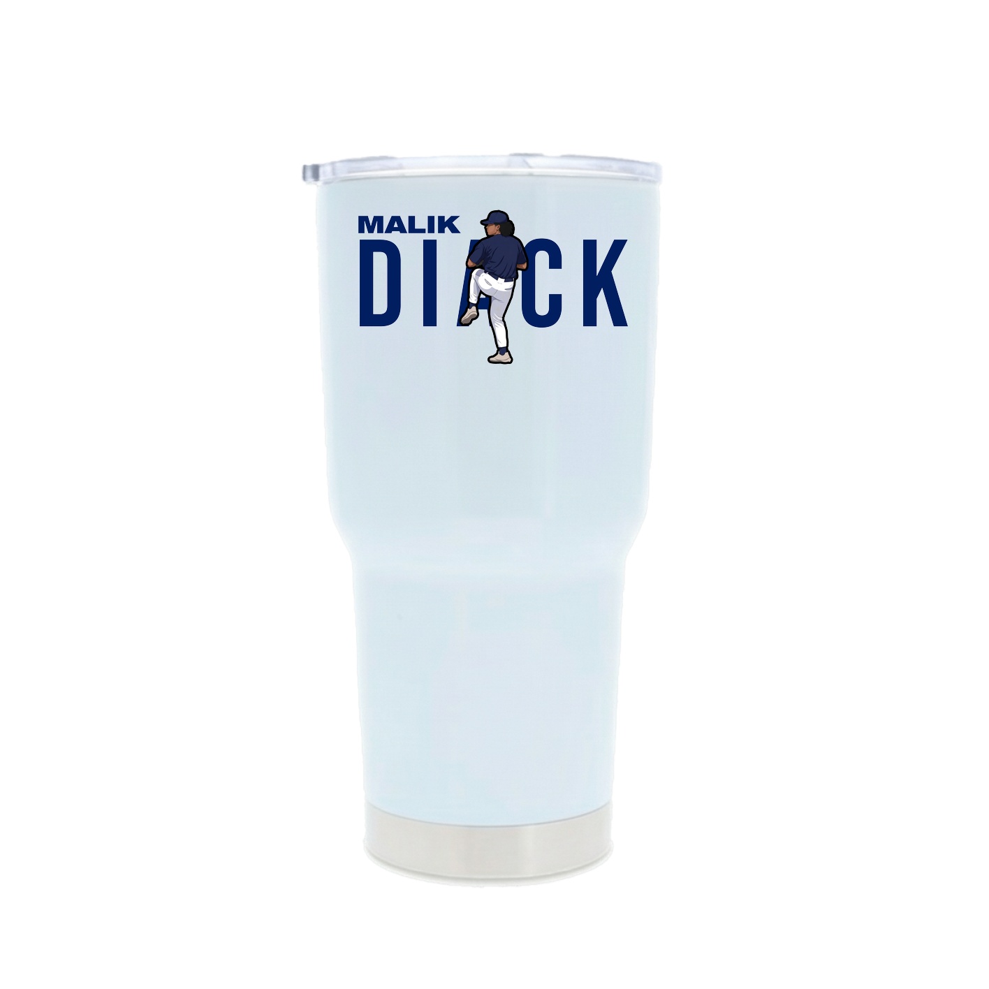 30oz Stainless Steel Tumbler — Player Name in White