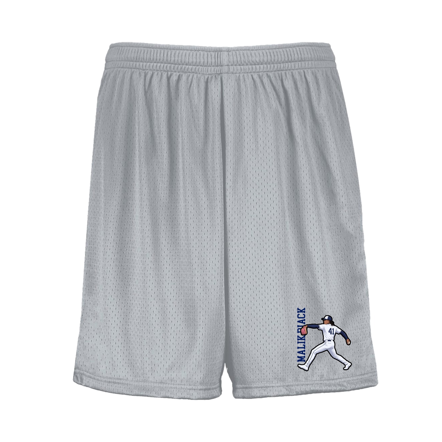 Shorts — Name Vertical in Silver