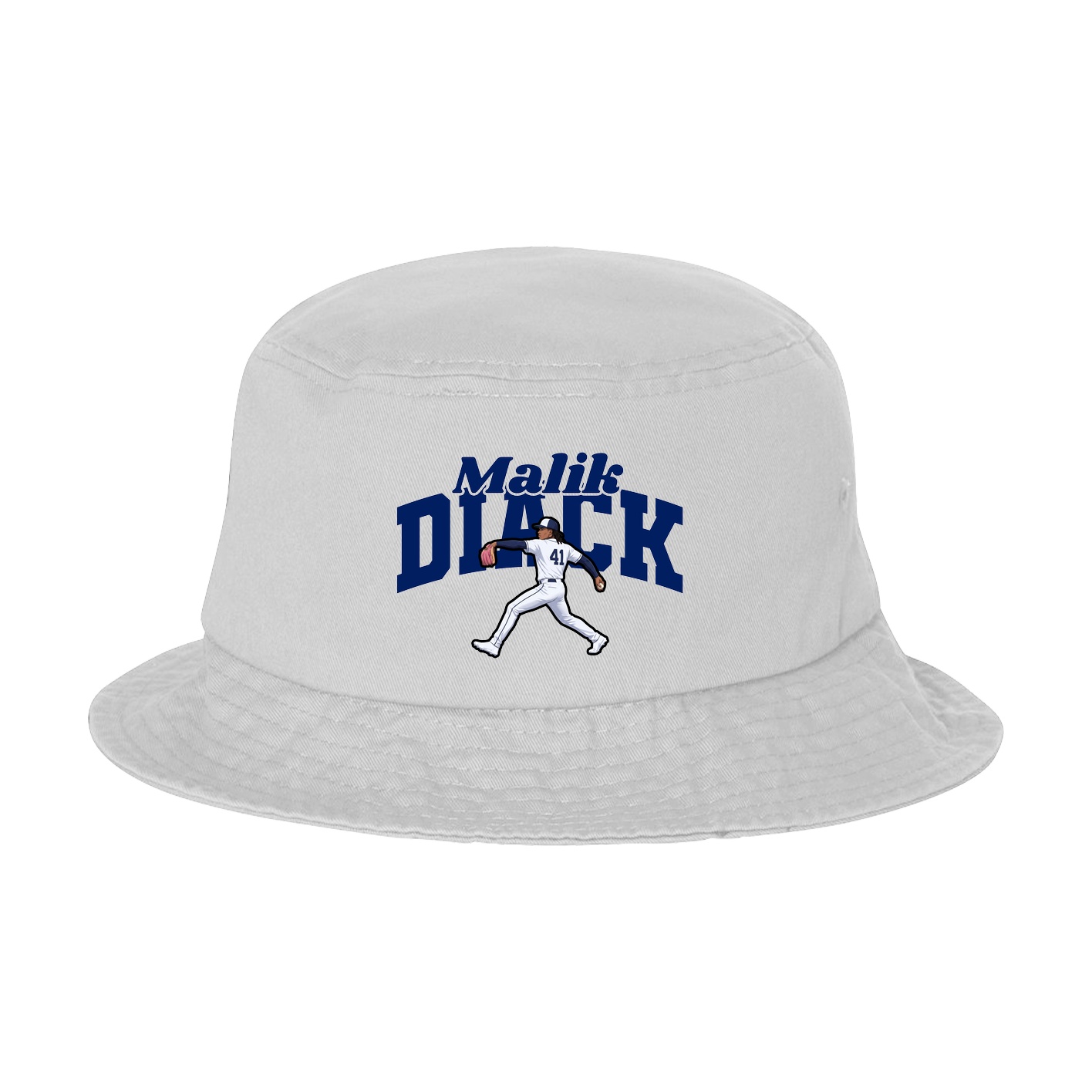 Bucket Cap — Signature Arch in White