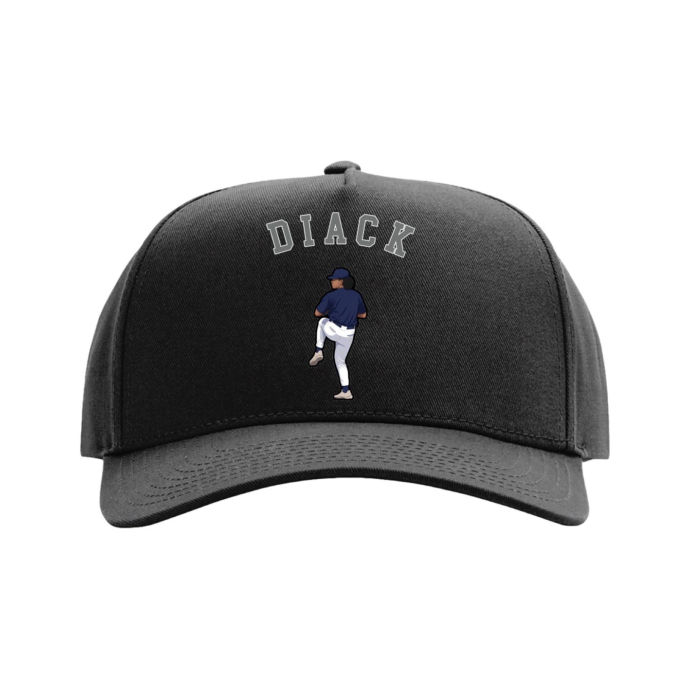 Full Fabric Five-Panel Champ Cap — Shirsey Arch in Black