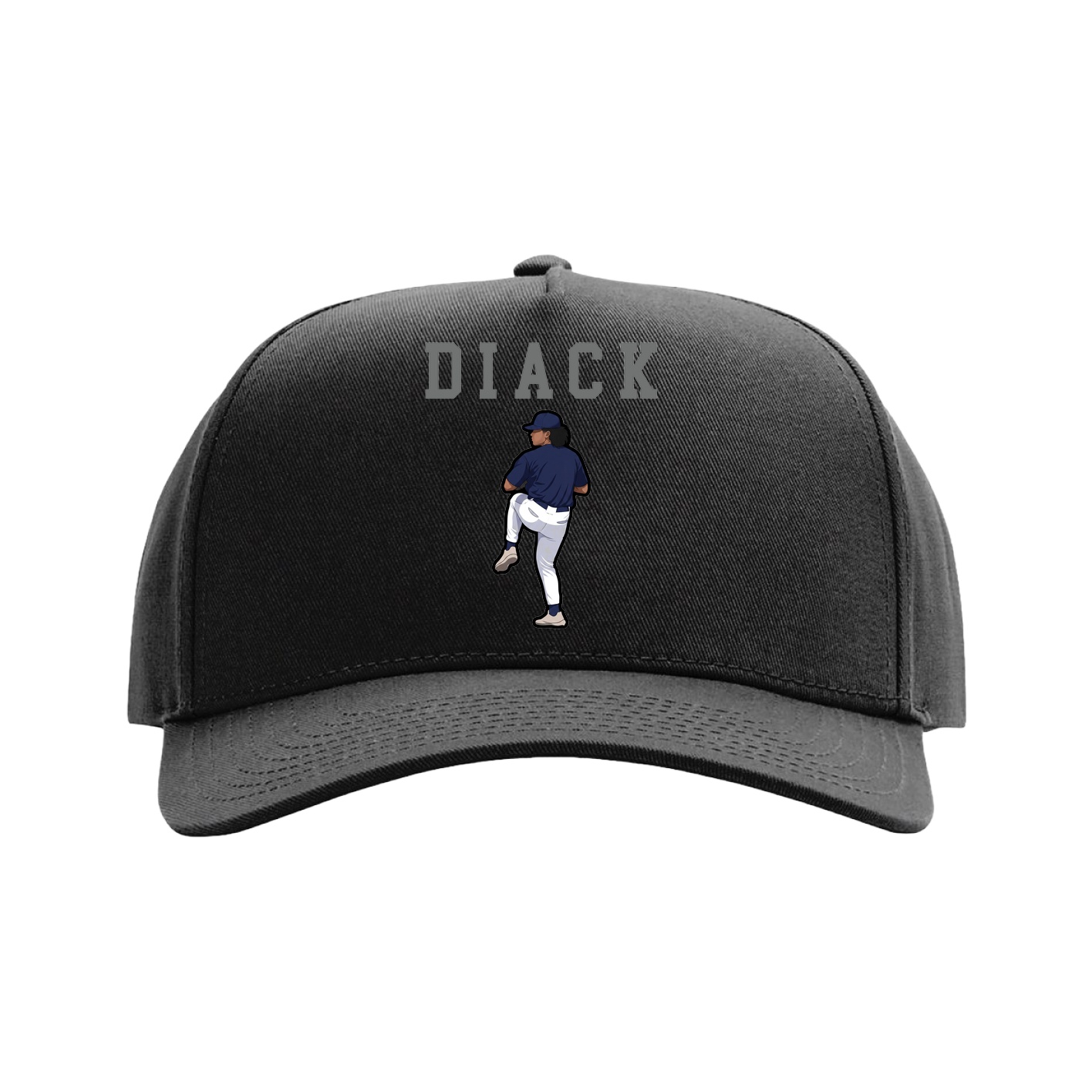 Full Fabric Five-Panel Champ Cap — Shirsey in Black