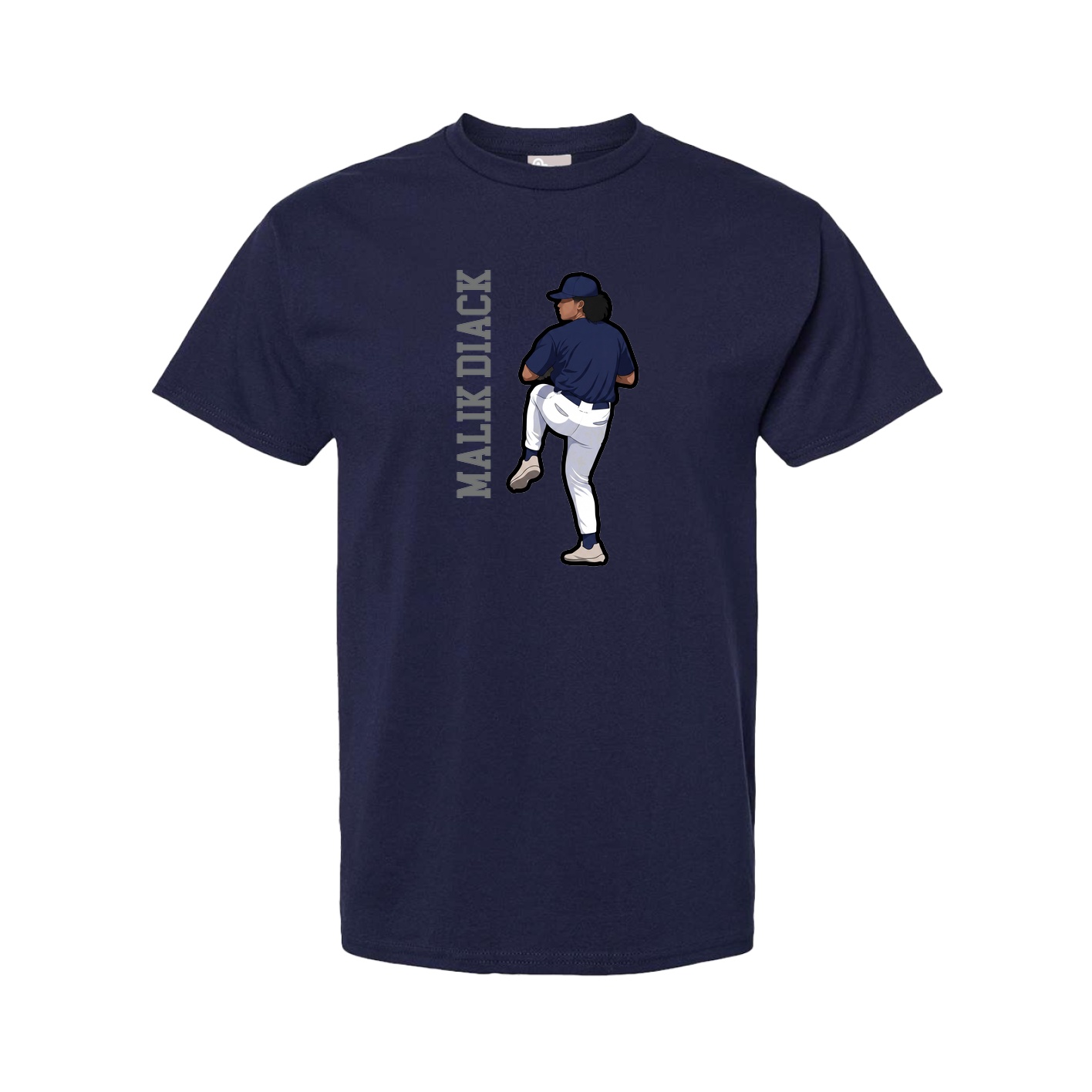Youth Tee — Name Vertical in Navy