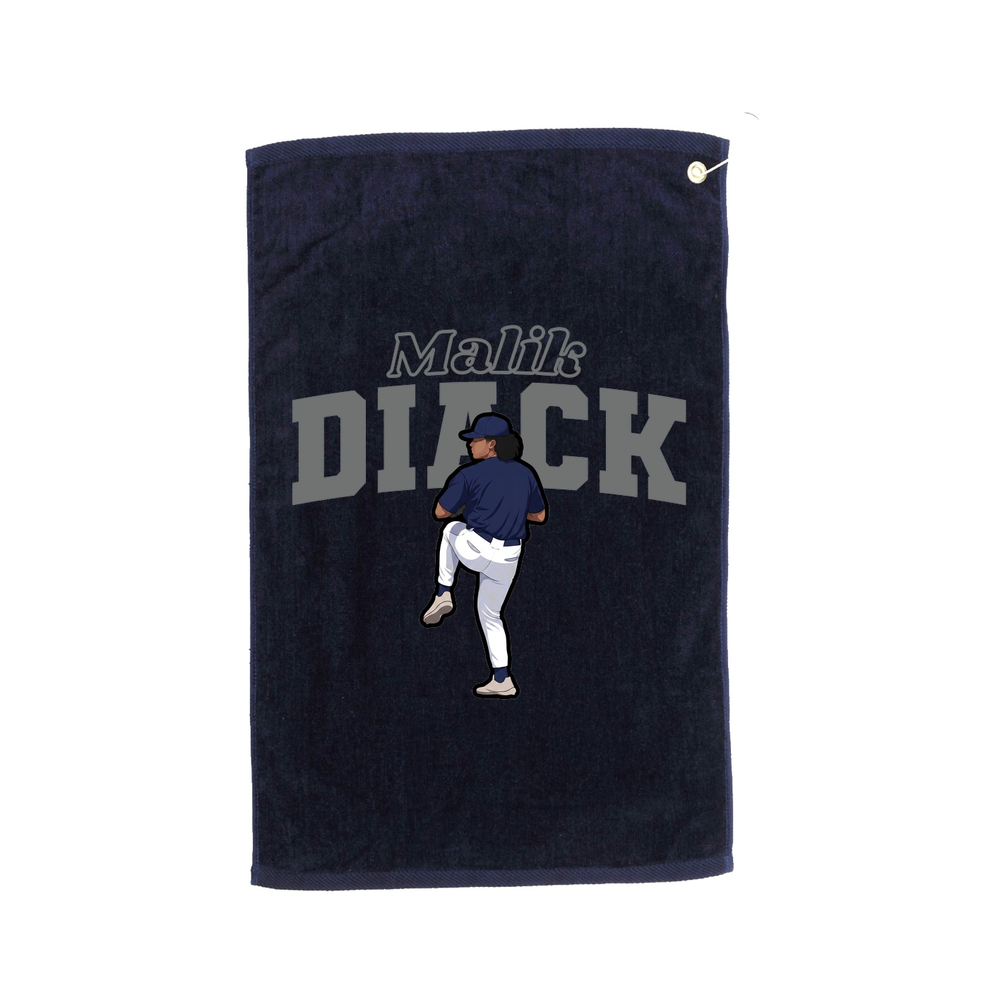 Golf Towel — Name Arch in Navy