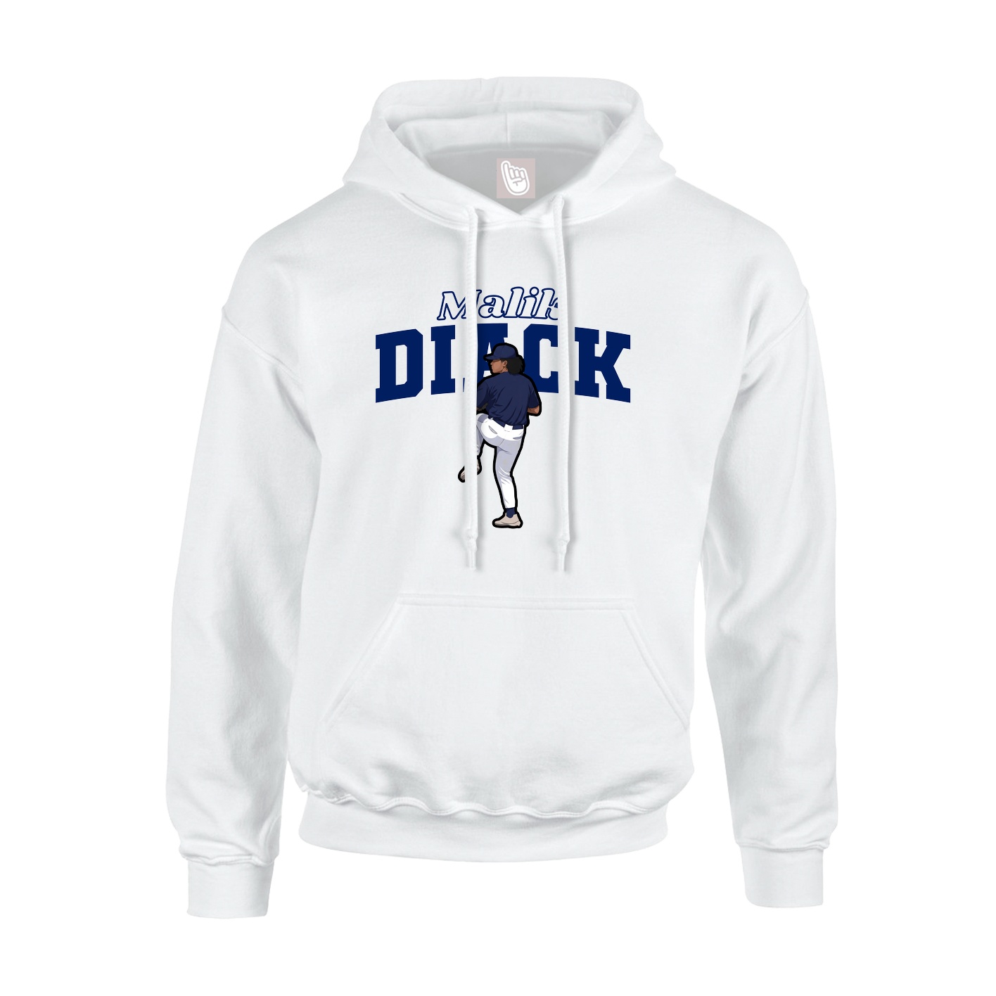 Hoodie — Name Arch in White