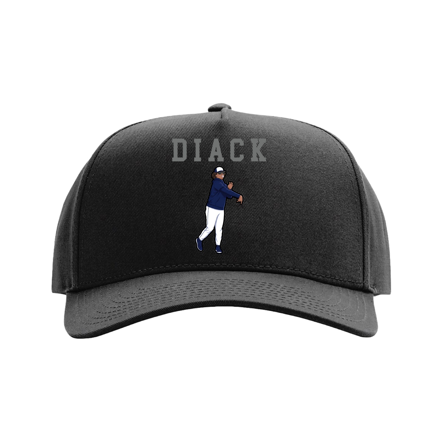 Full Fabric Five-Panel Champ Cap — Shirsey in Black