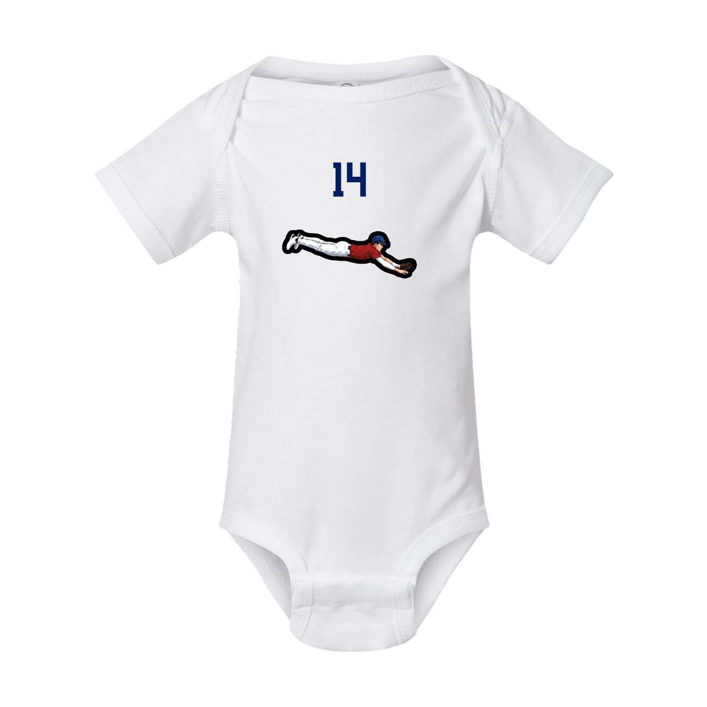 Baby Onesie — Number Top in White