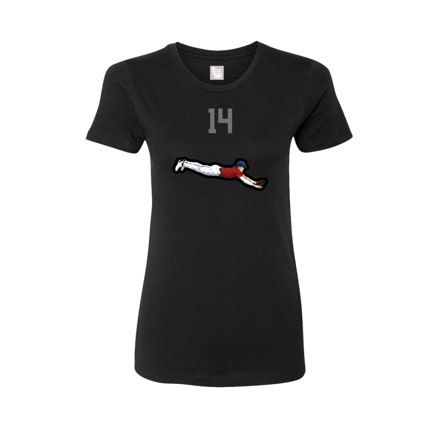 Womens Tee — Number Top in Black
