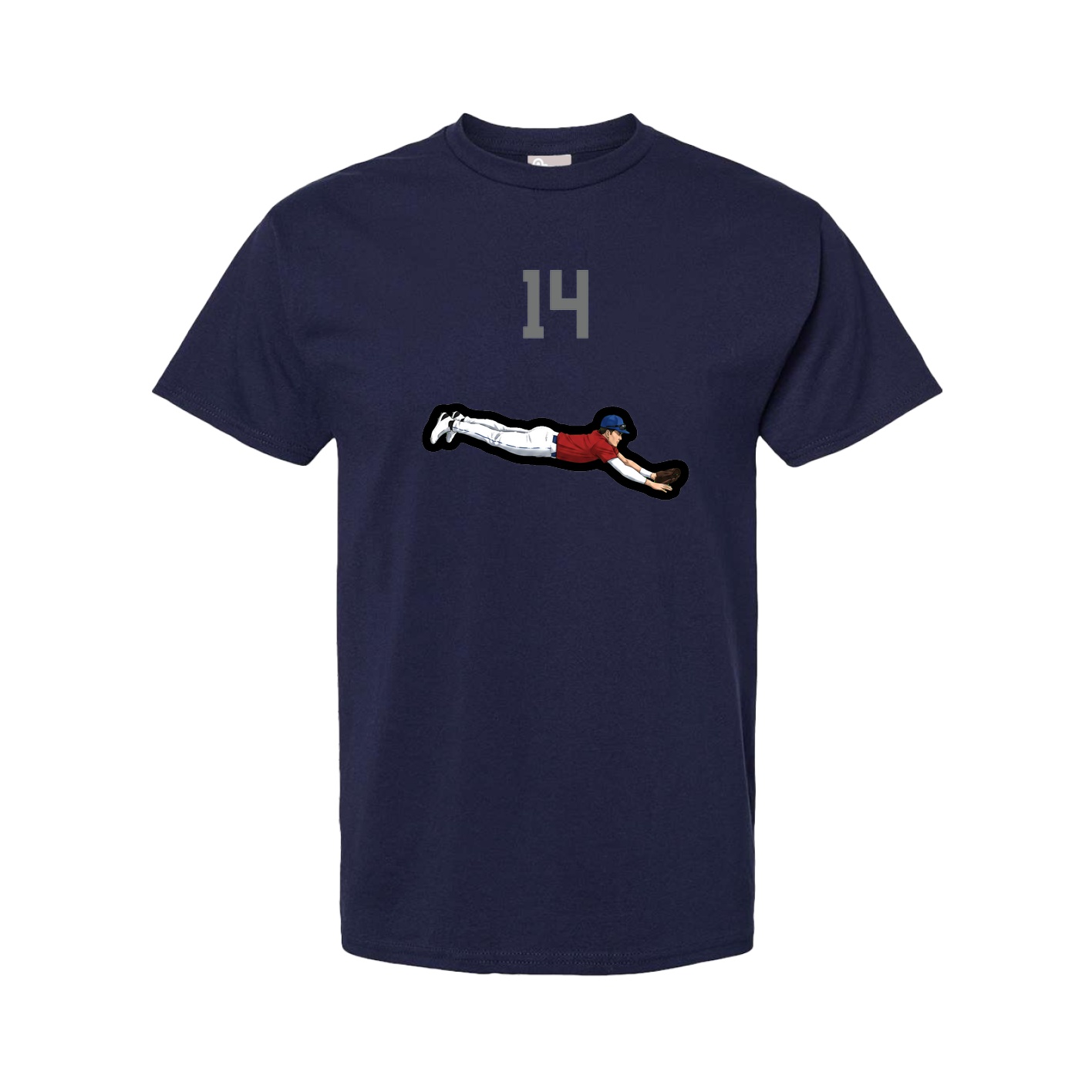 Youth Tee — Number Top in Navy