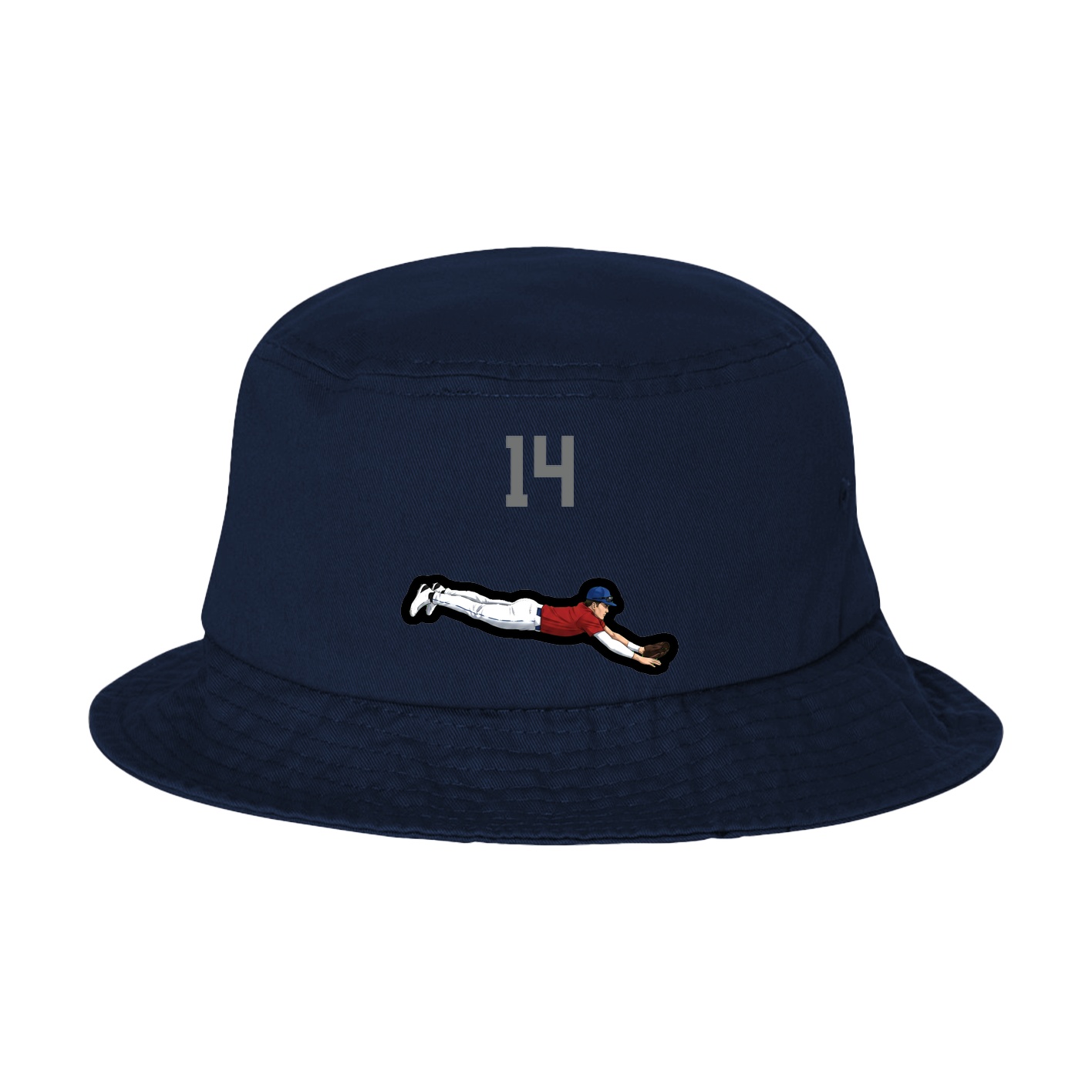 Bucket Cap — Number Top in Navy