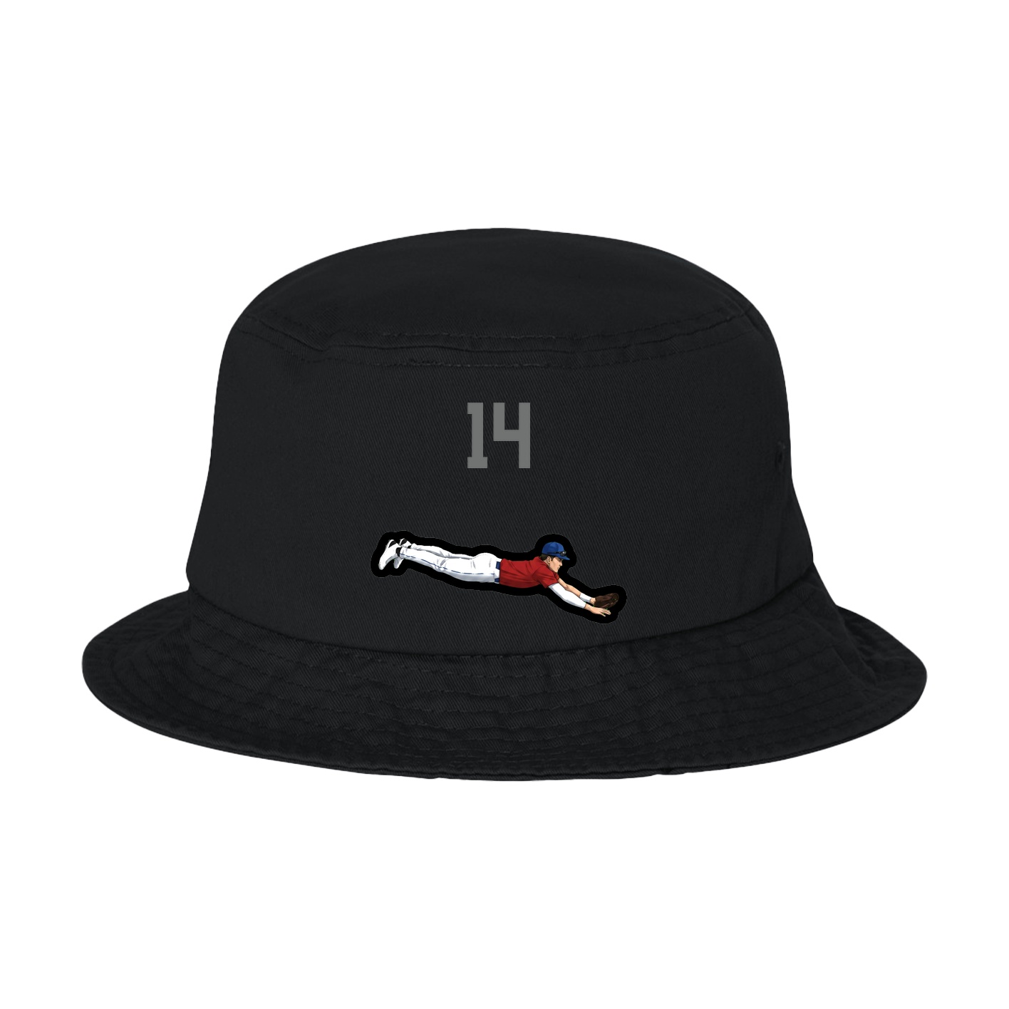 Bucket Cap — Number Top in Black