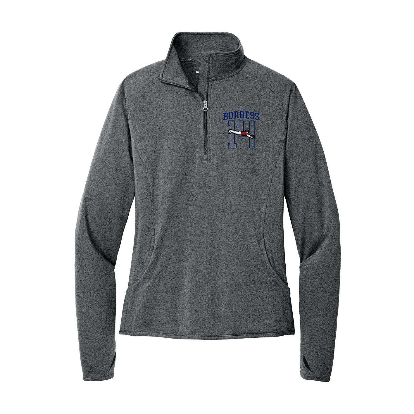 Women's Q-Zip Pullover — Shirsey in Grey