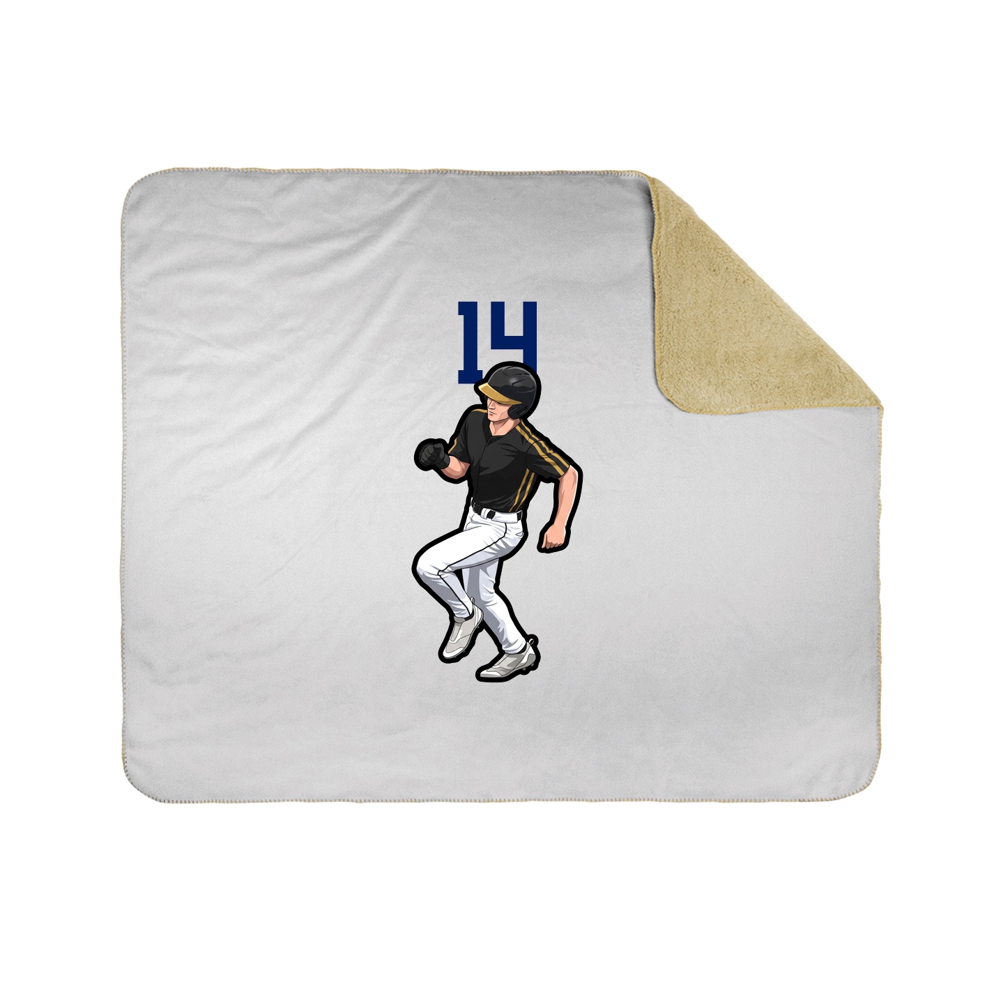 Throw Blanket — Number Top in White