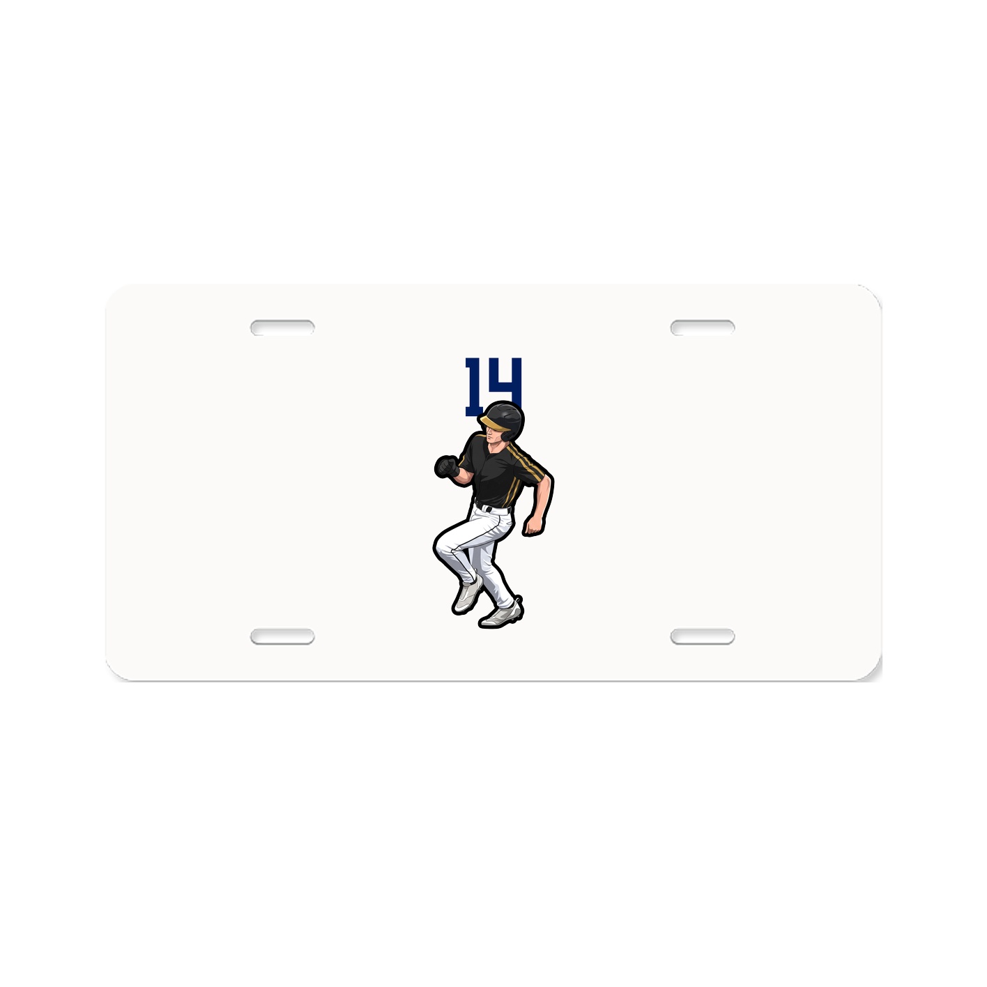 License Plate — Number Top in Classic
