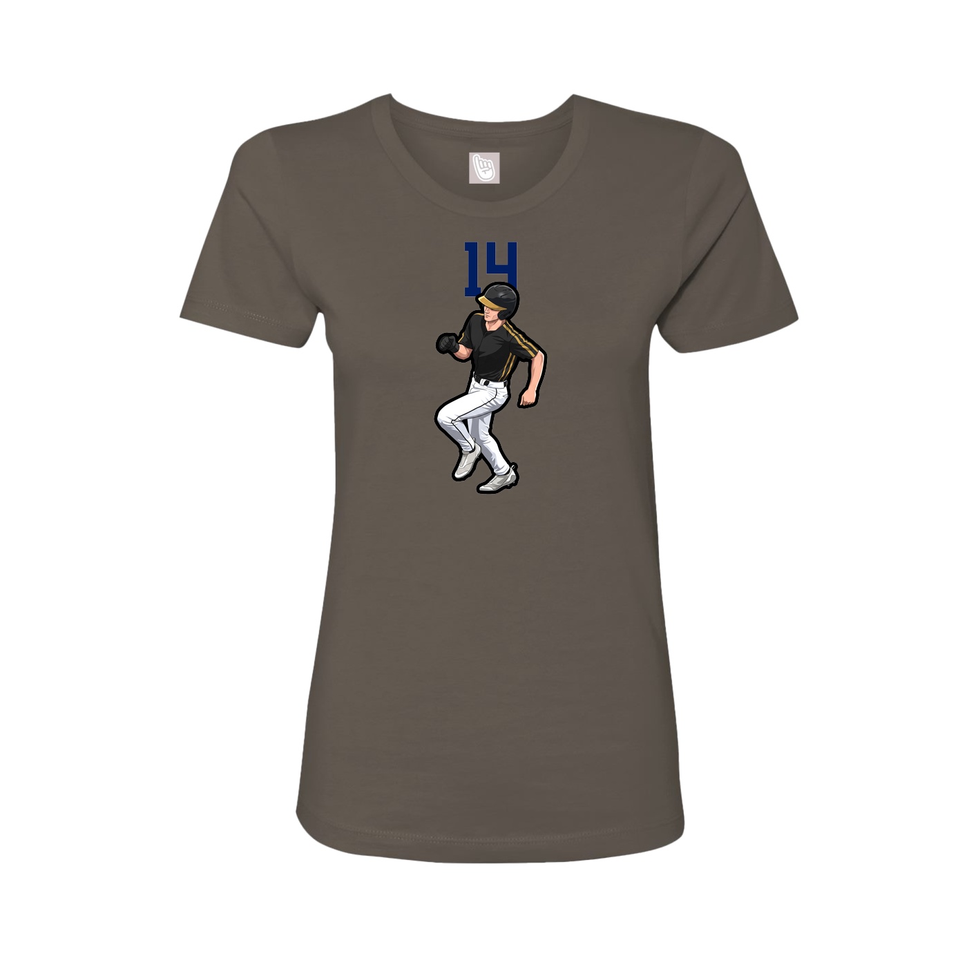 Womens Tee — Number Top in Grey