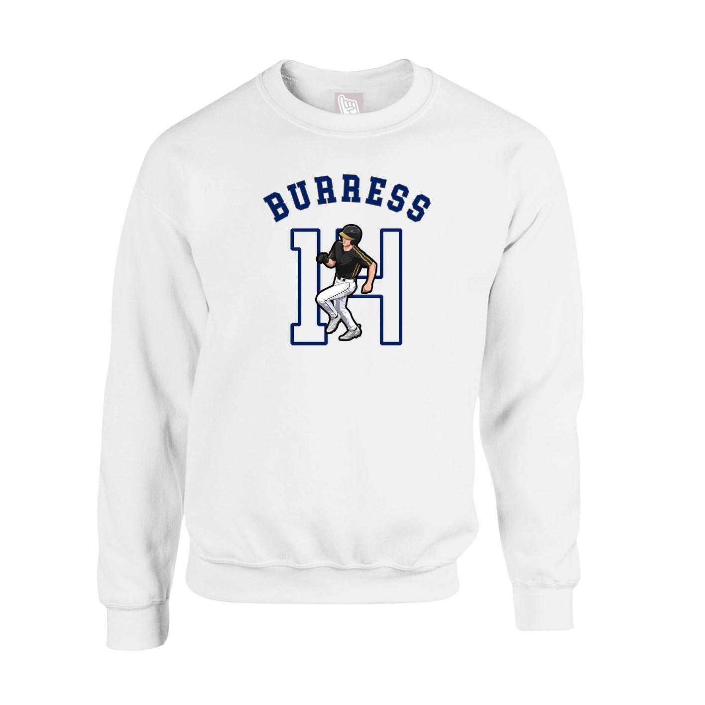 Fleece Crew — Shirsey Arch in White