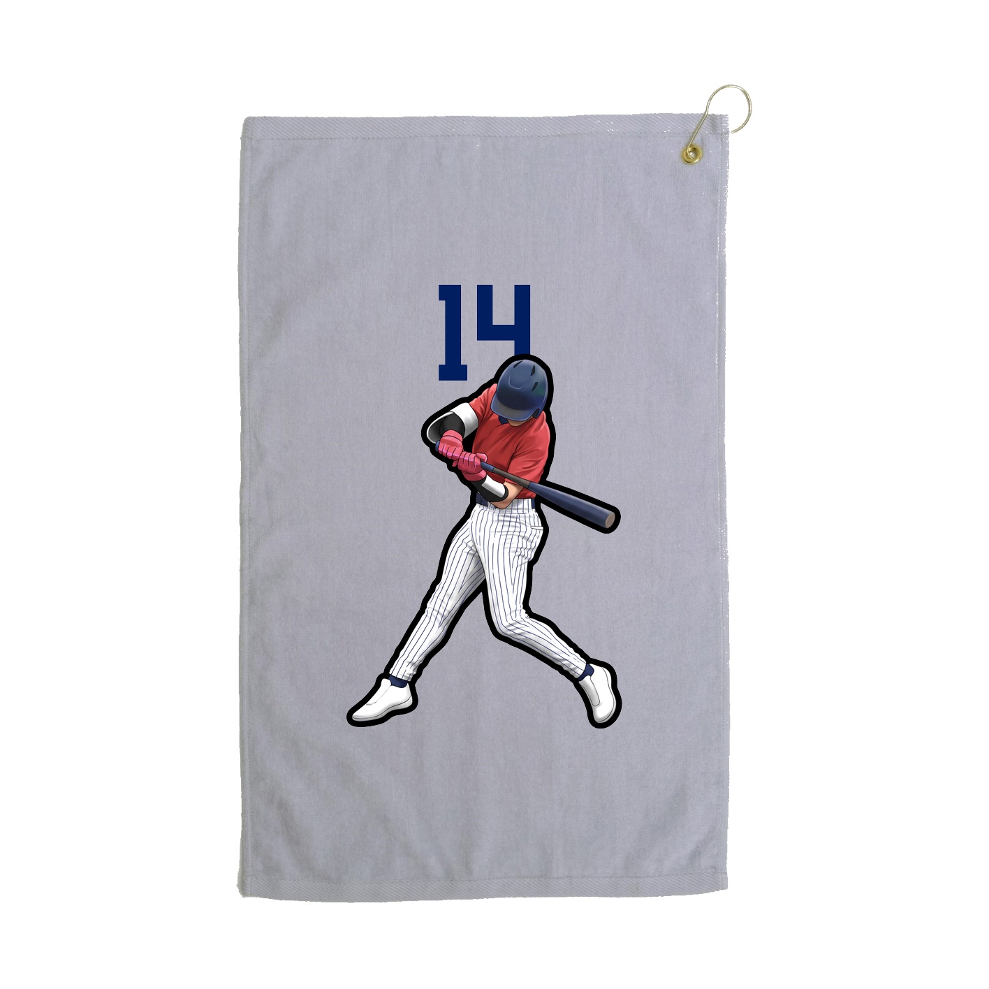 Golf Towel — Number Top in Grey