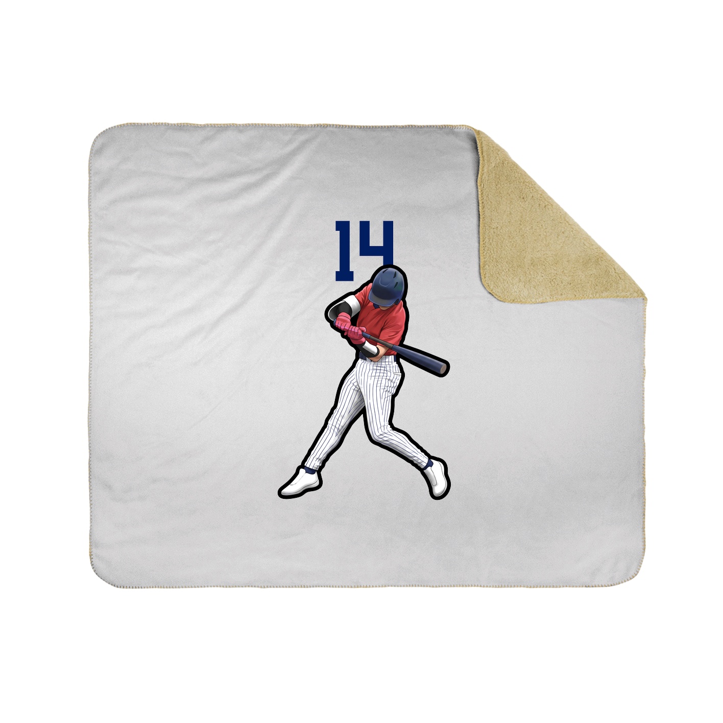 Throw Blanket — Number Top in White