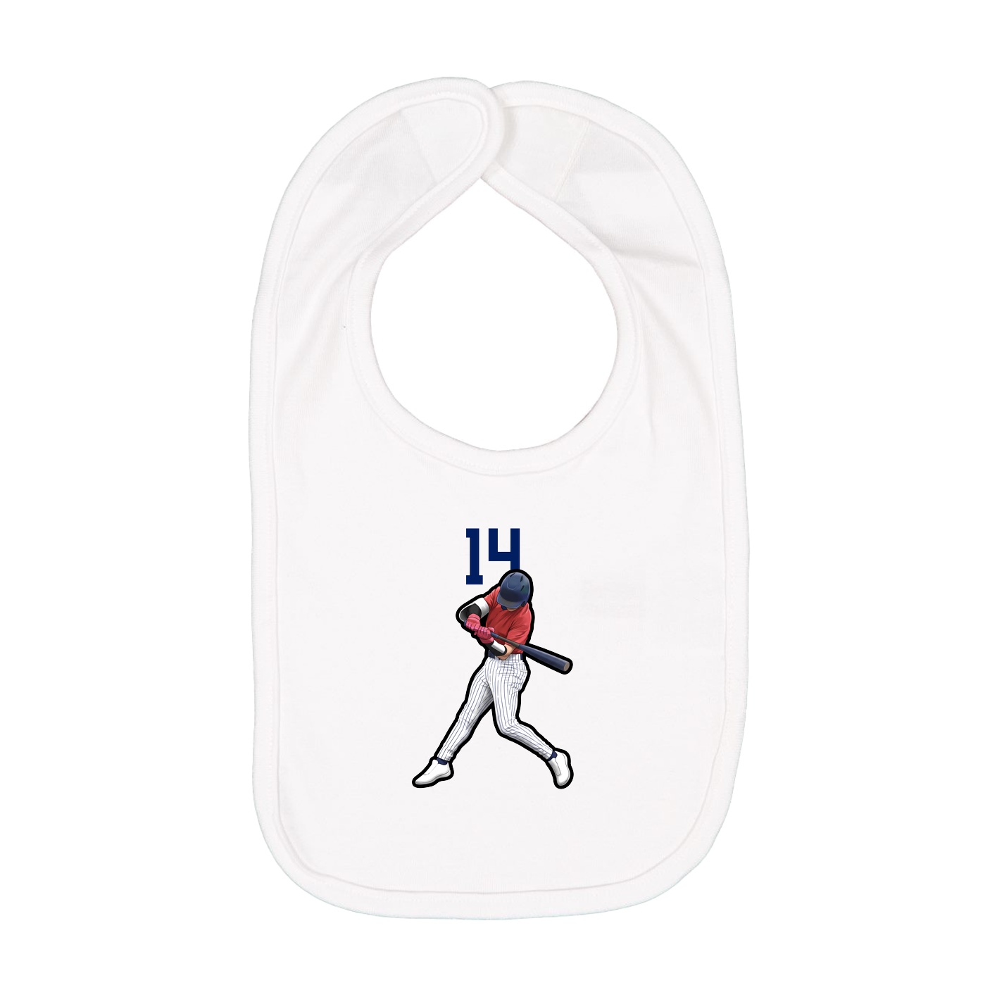 Infant Bib — Number Top in White
