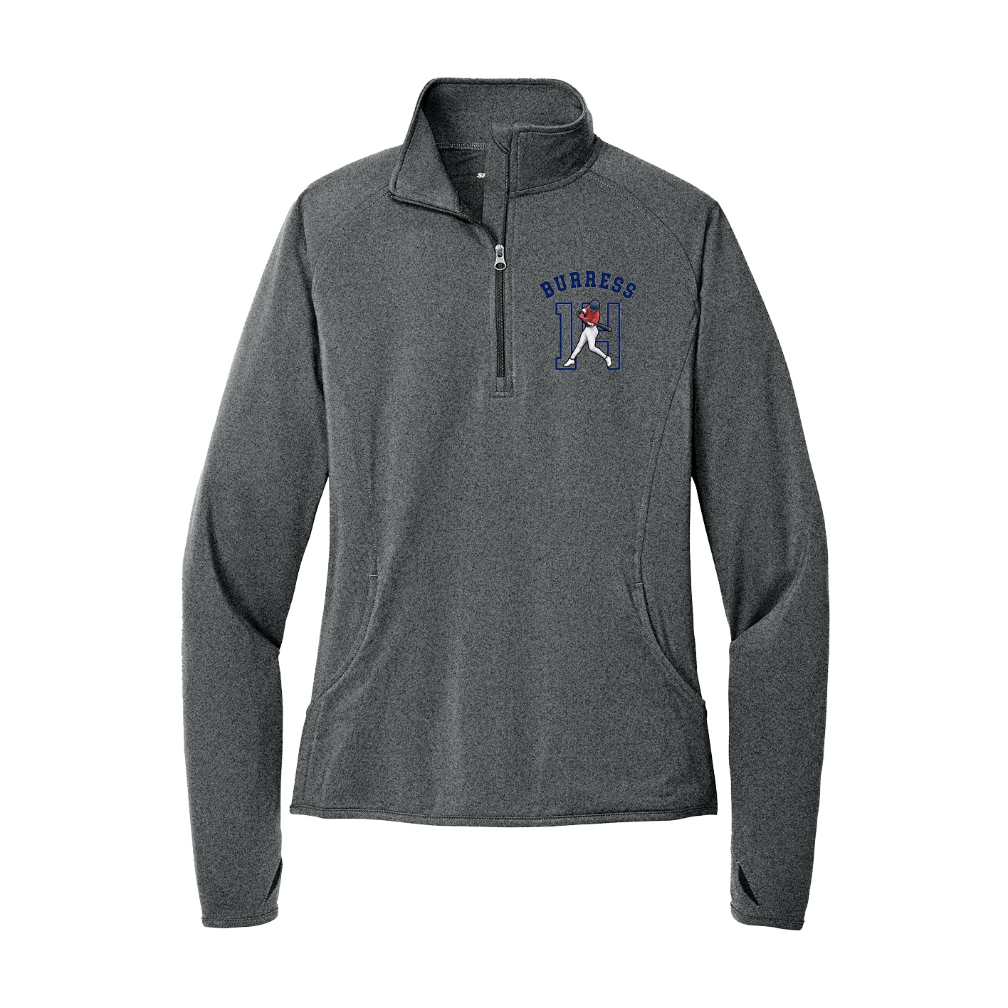 Women's Q-Zip Pullover — Shirsey Arch in Grey