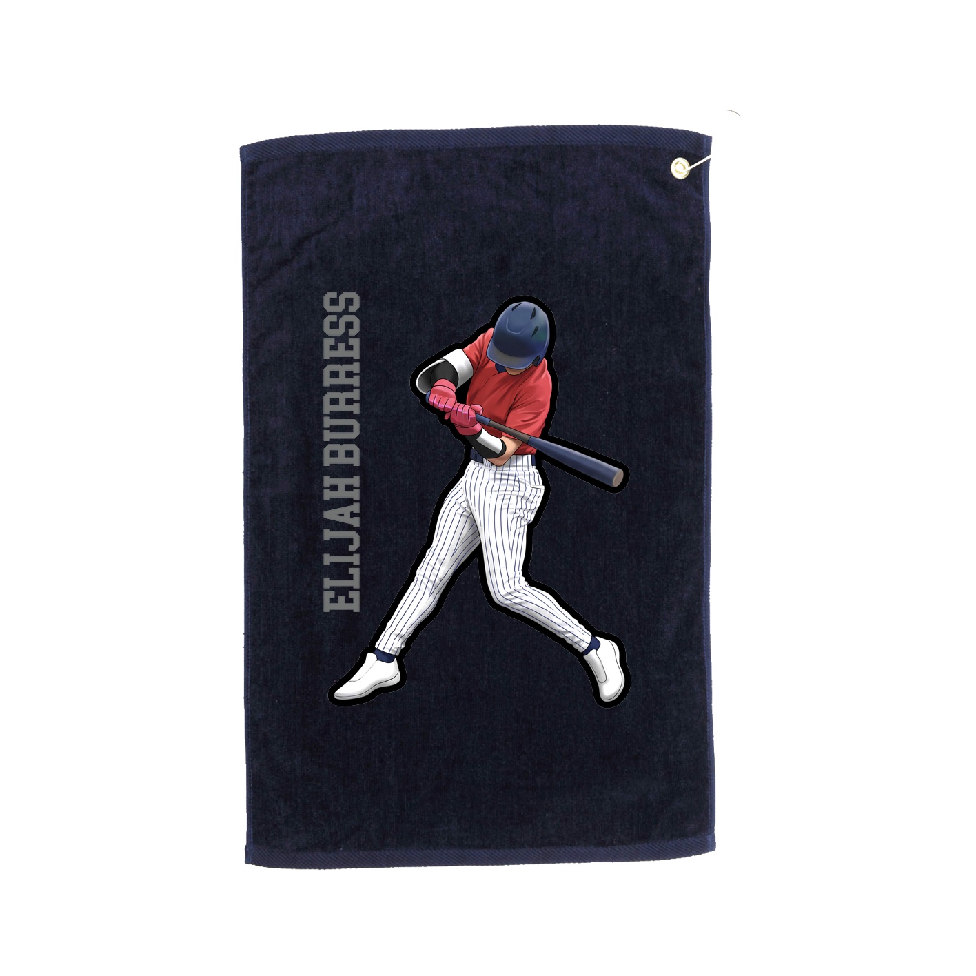 Golf Towel — Name Vertical in Navy