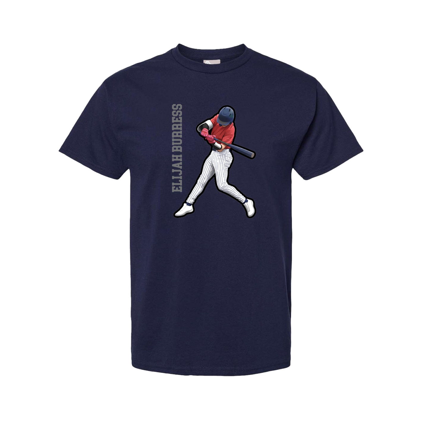 Youth Tee — Name Vertical in Navy