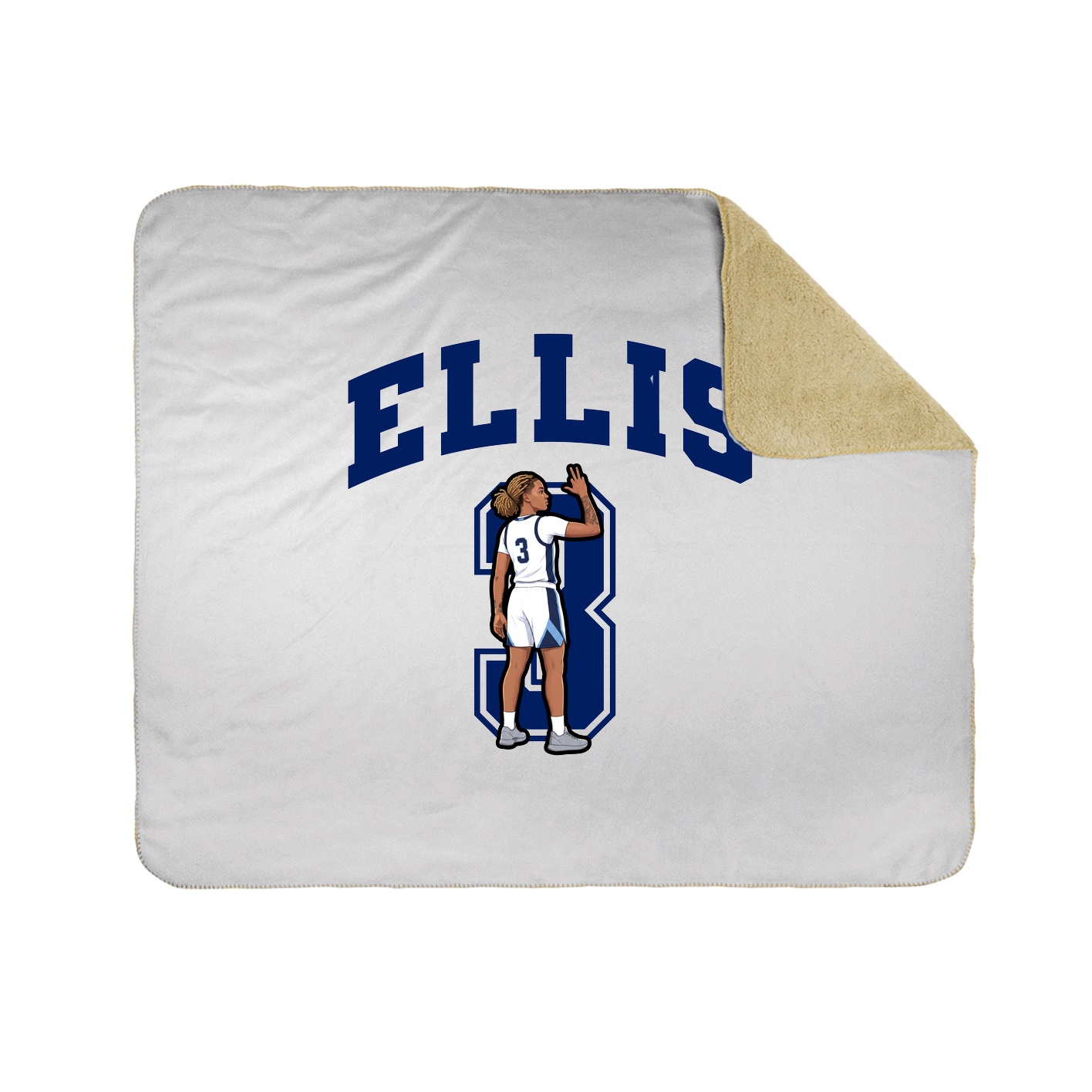 Throw Blanket — Number in White