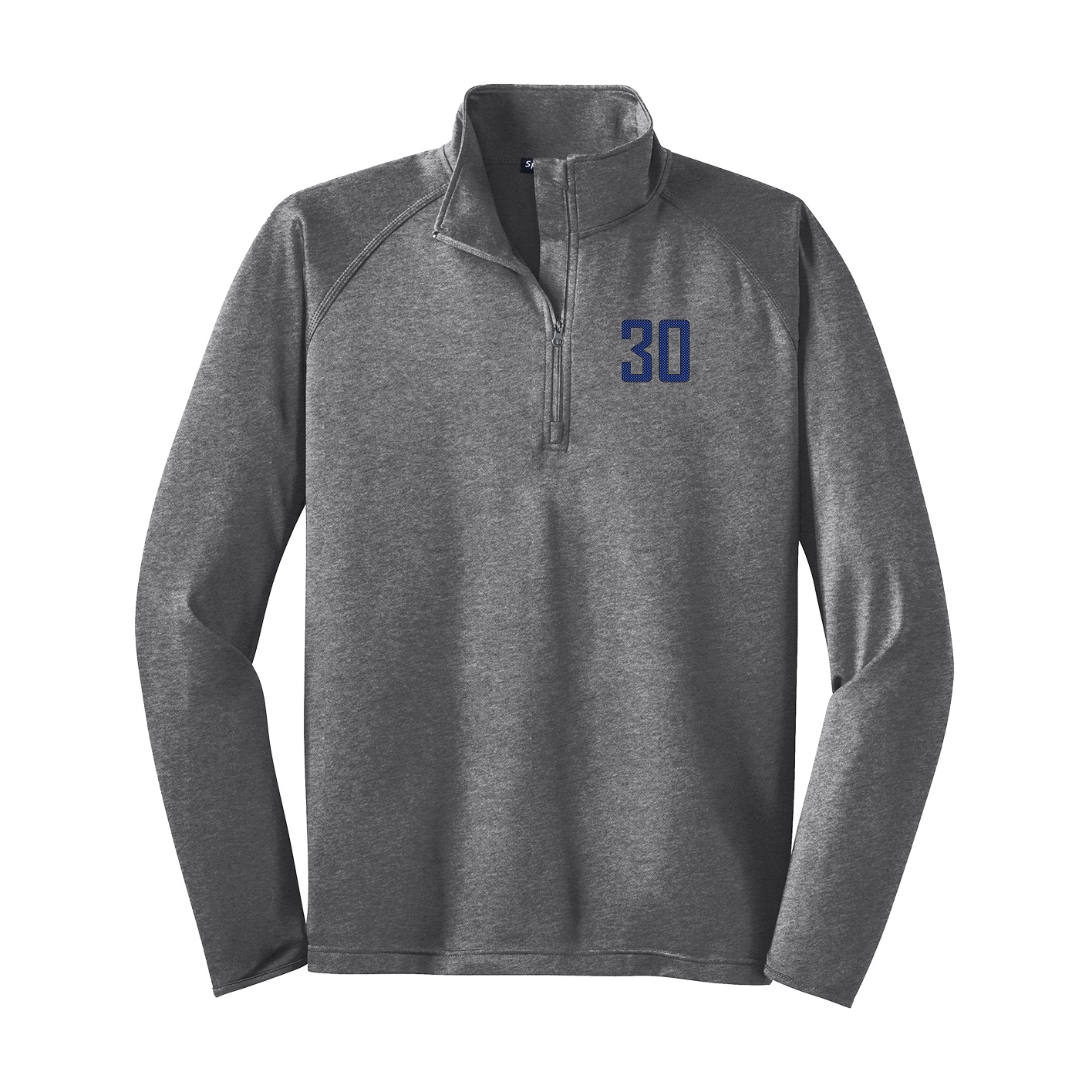 Q-Zip Pullover — Front Shirsy in Grey
