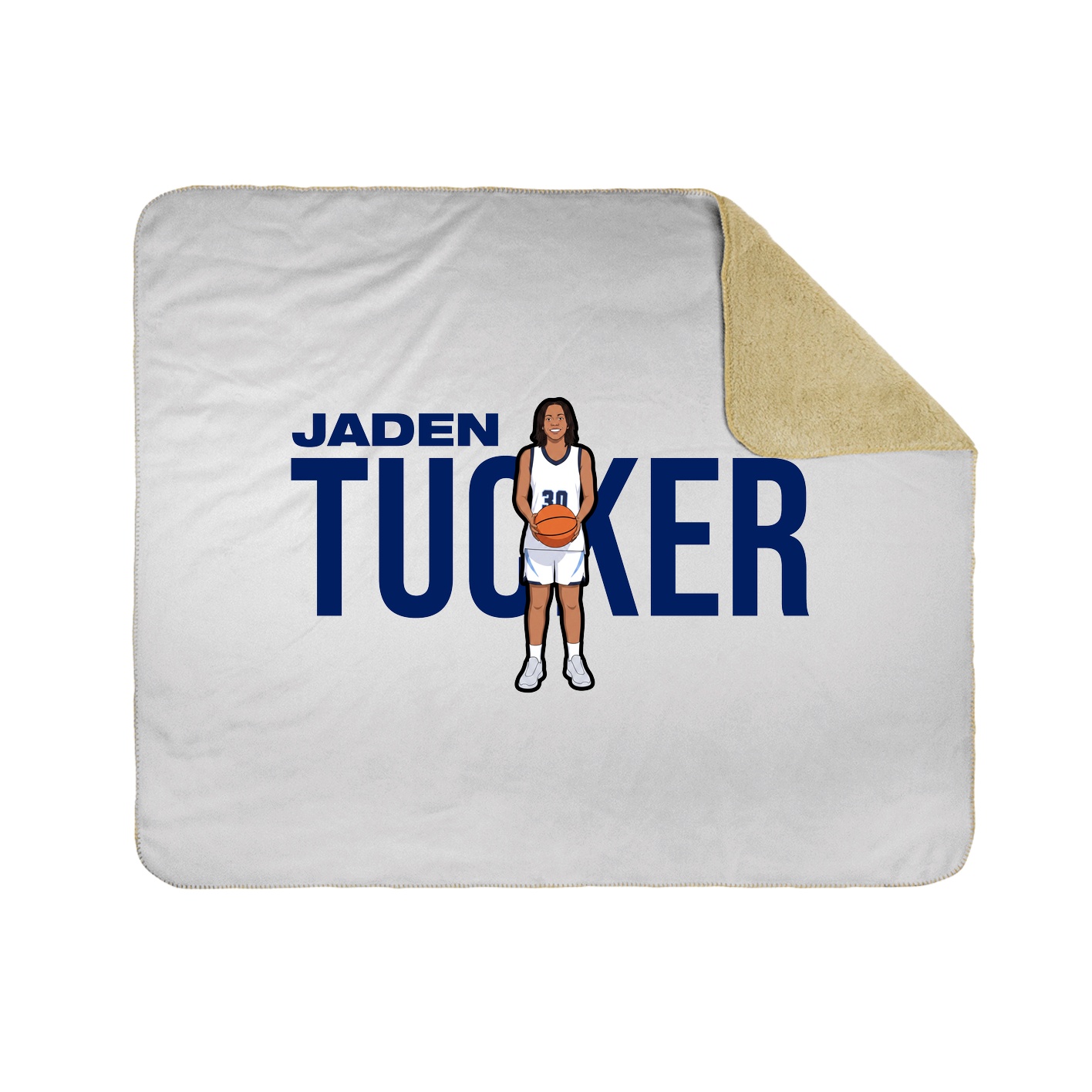 Throw Blanket — Player Name in White