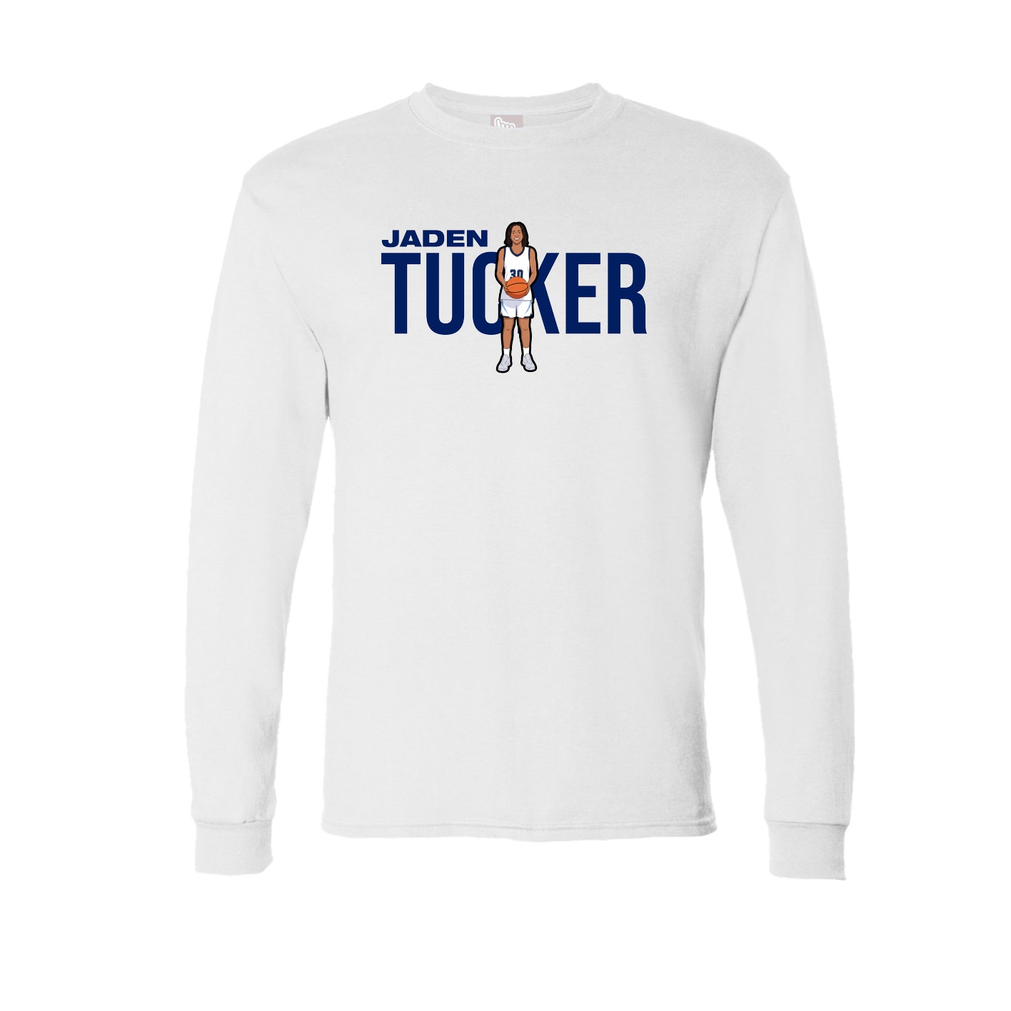 Long Sleeve Tee — Player Name in White