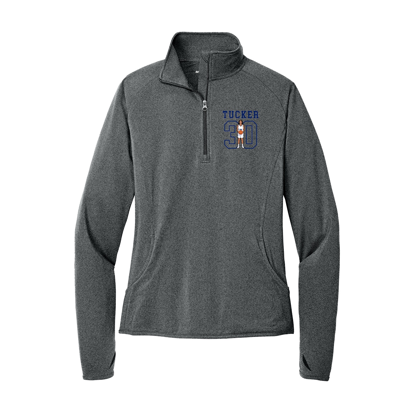 Women's Q-Zip Pullover — Shirsey in Grey