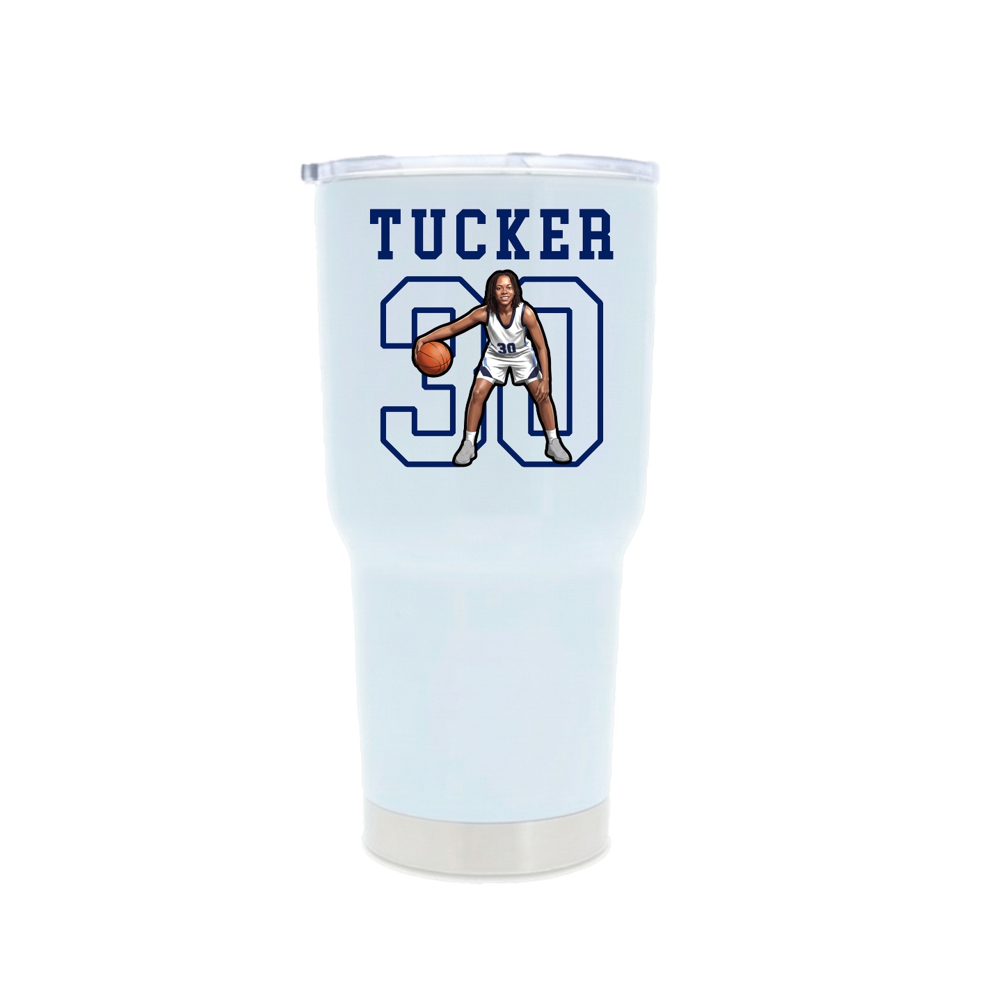 30oz Stainless Steel Tumbler — Shirsey in White