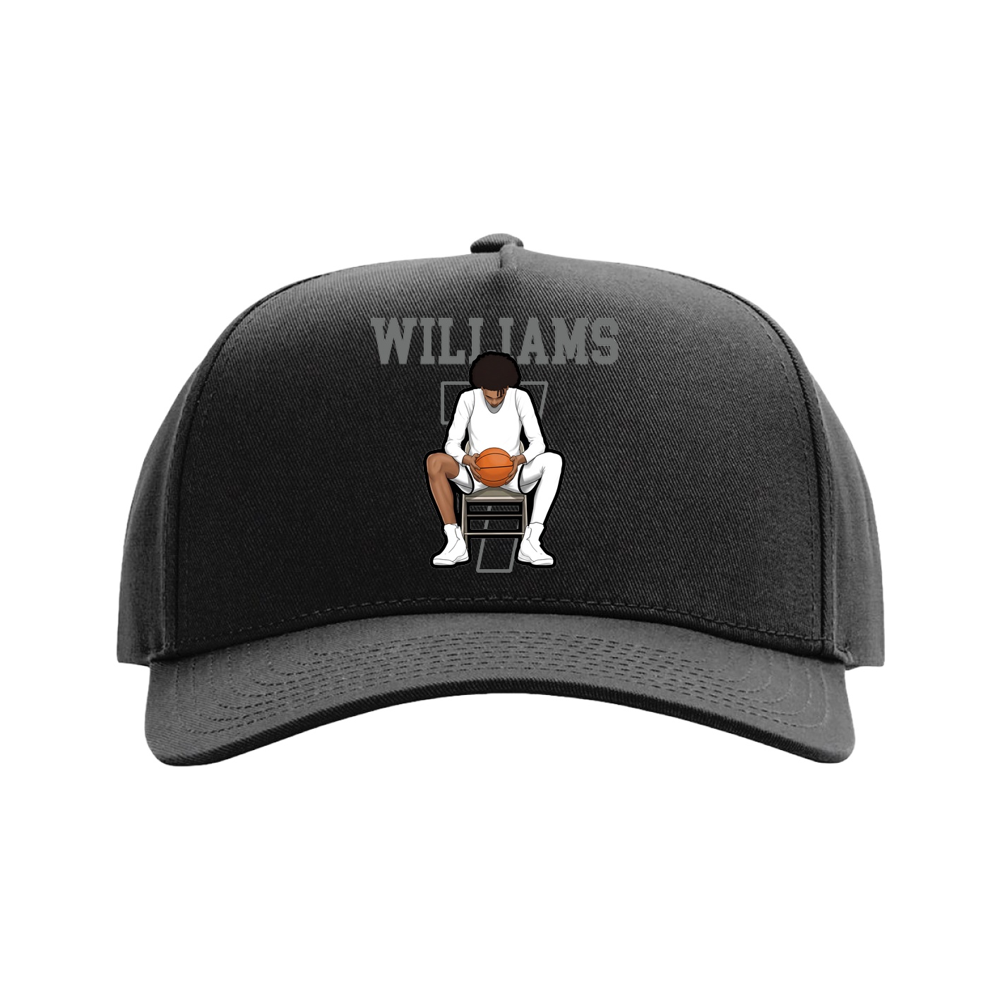 Full Fabric Five-Panel Champ Cap — Shirsey in Black
