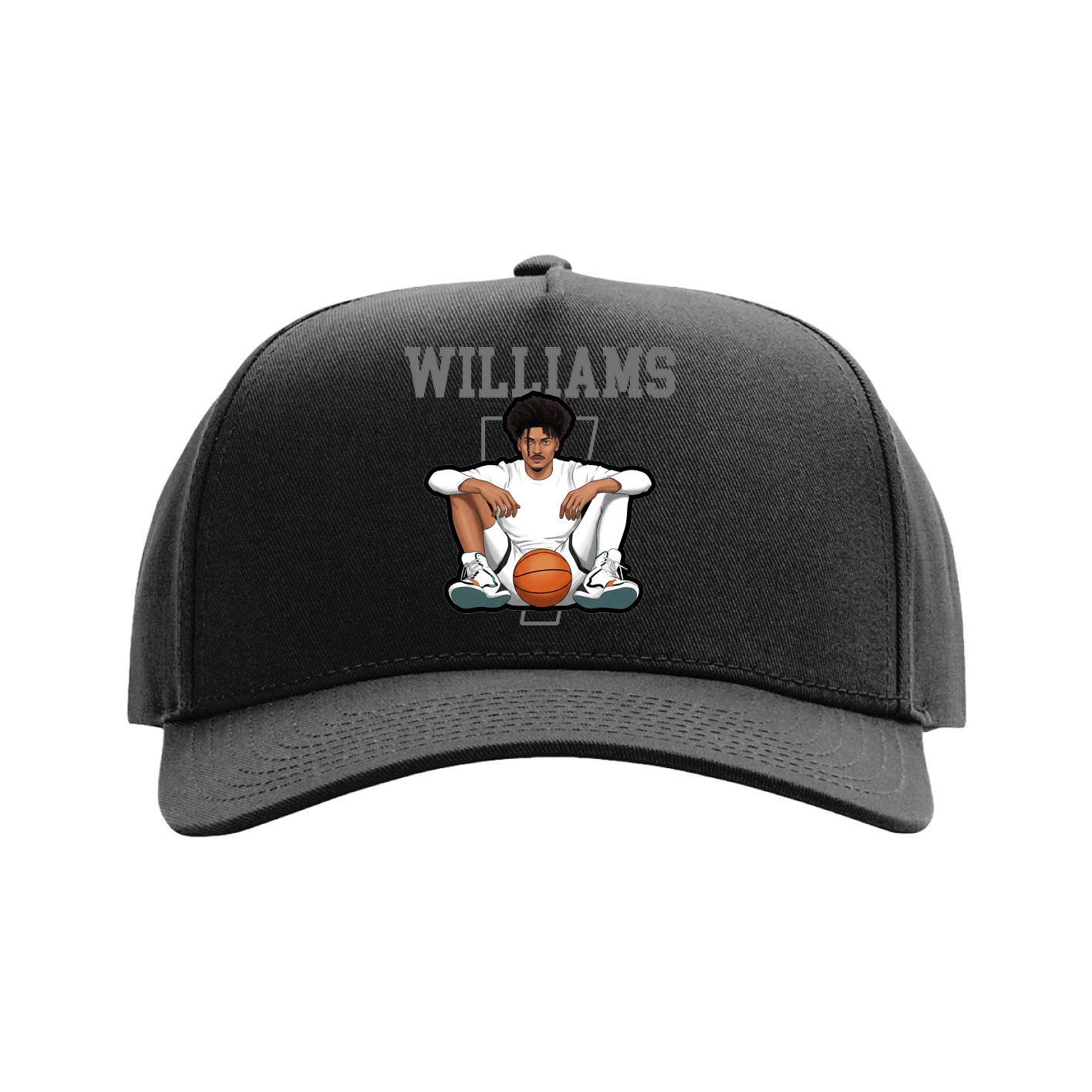 Full Fabric Five-Panel Champ Cap — Shirsey in Black