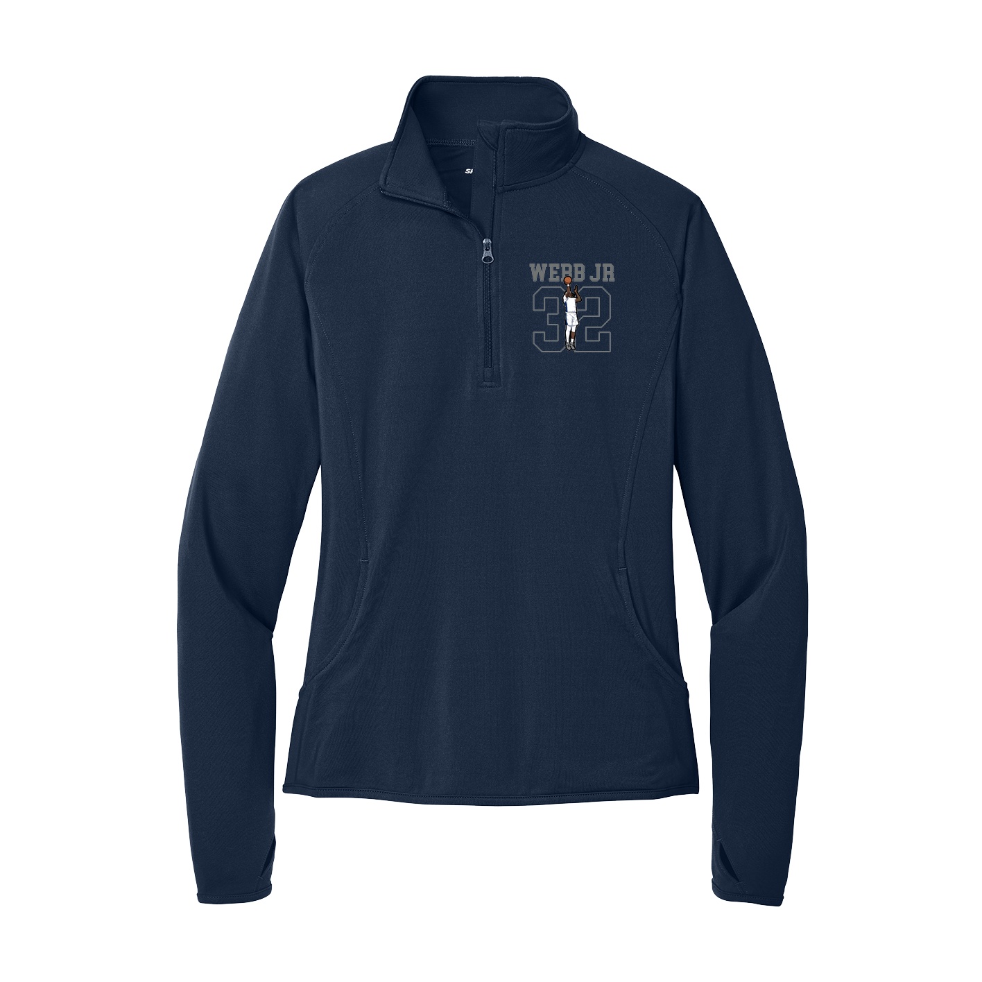 Women's Q-Zip Pullover — Shirsey in Navy