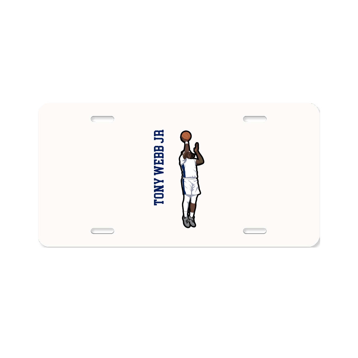 License Plate — Name Vertical in Classic