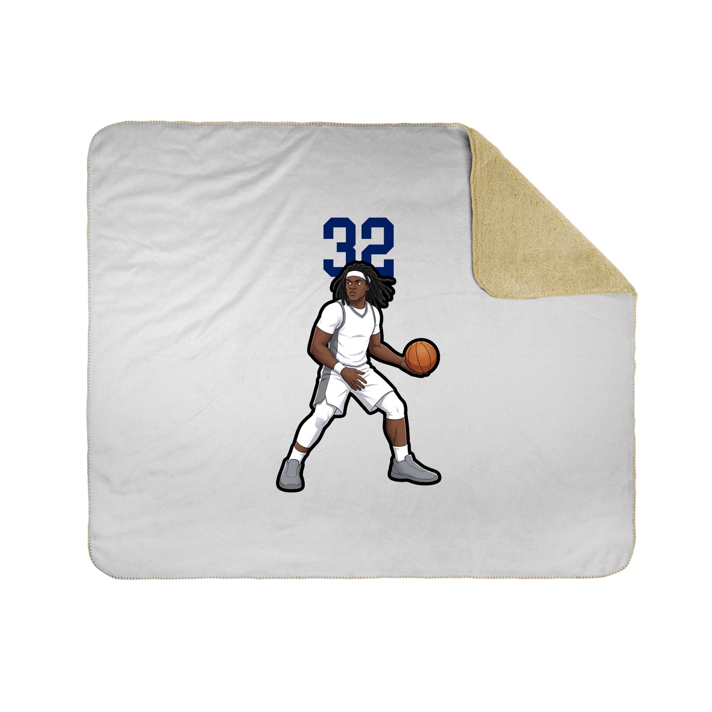 Throw Blanket — Number Top in White