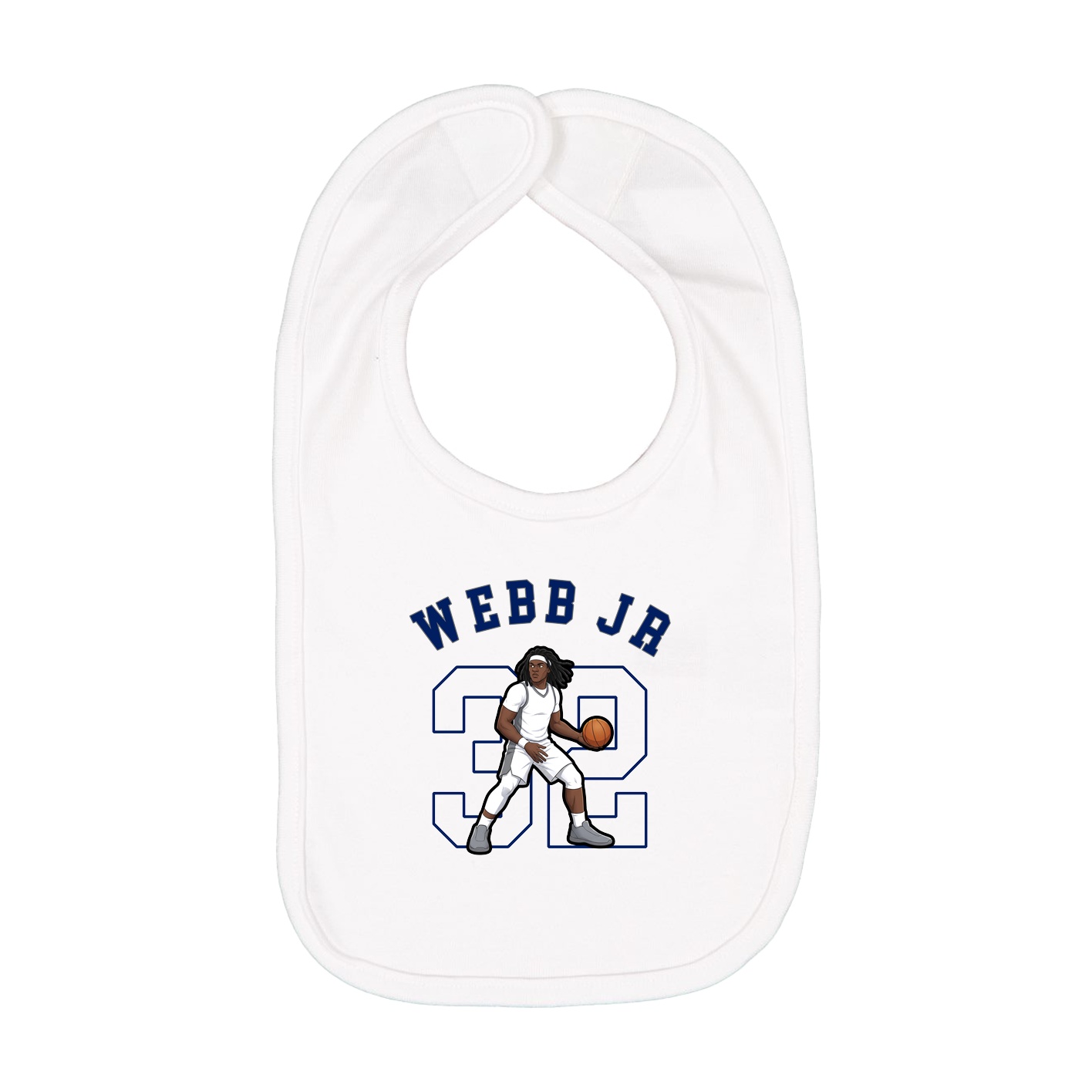 Infant Bib — Shirsey Arch in White
