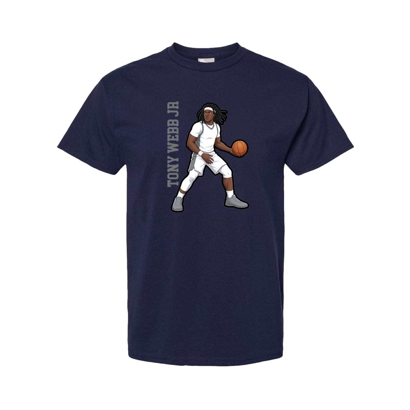 Tee — Name Vertical in Navy