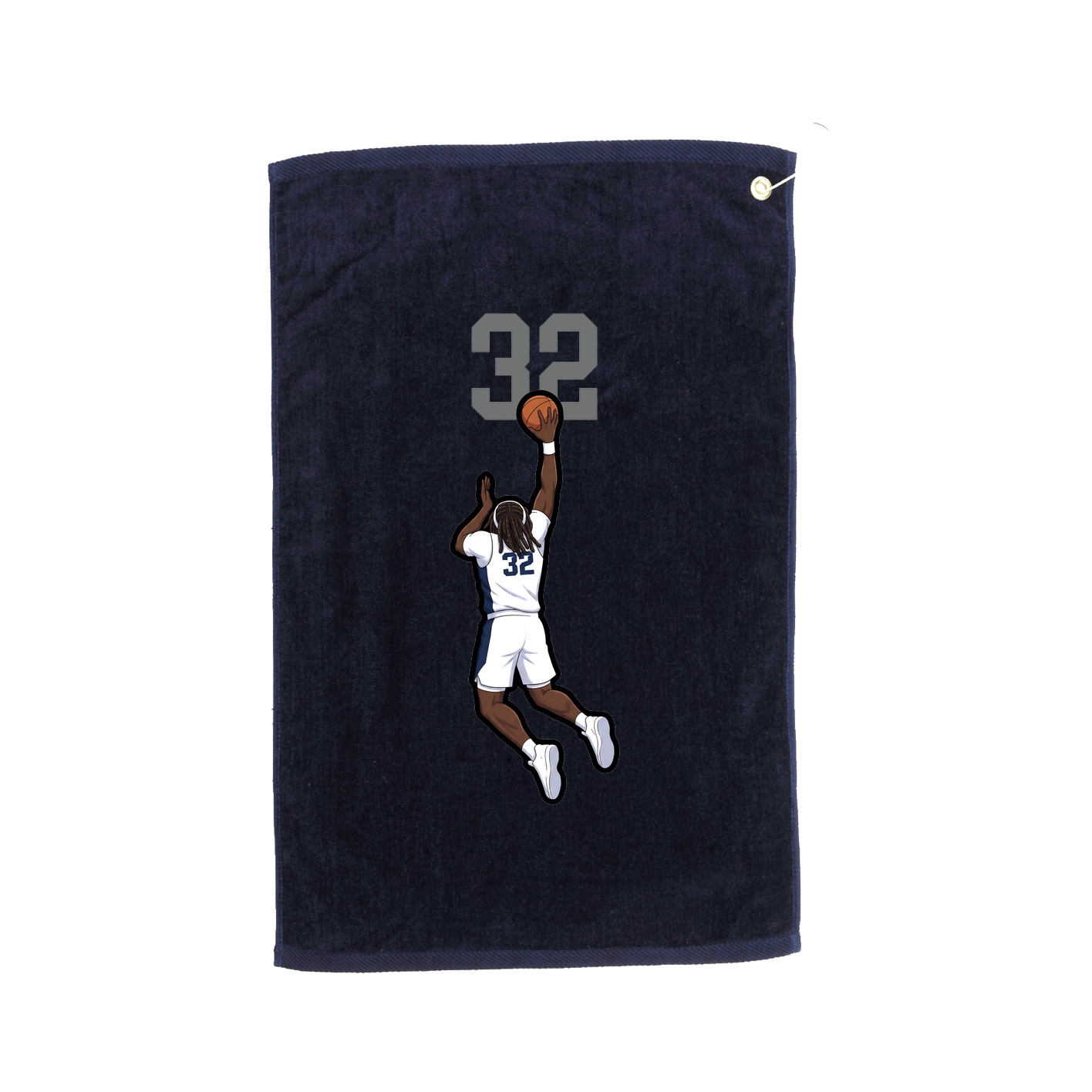 Golf Towel — Number Top in Navy