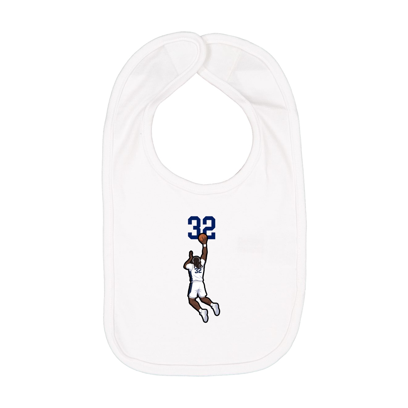 Infant Bib — Number Top in White